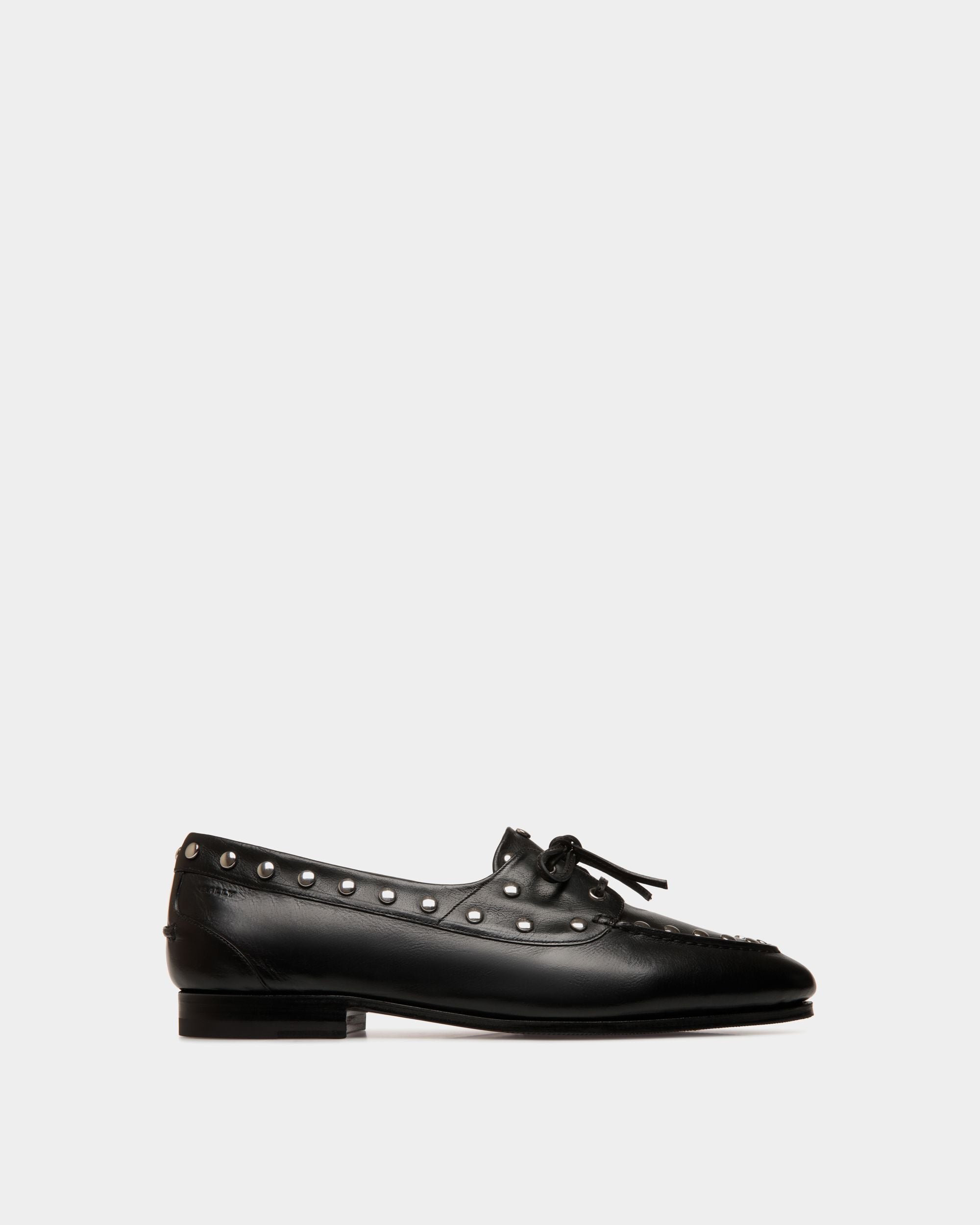 Plume Loafer in Black Leather - Men's - Bally - 01