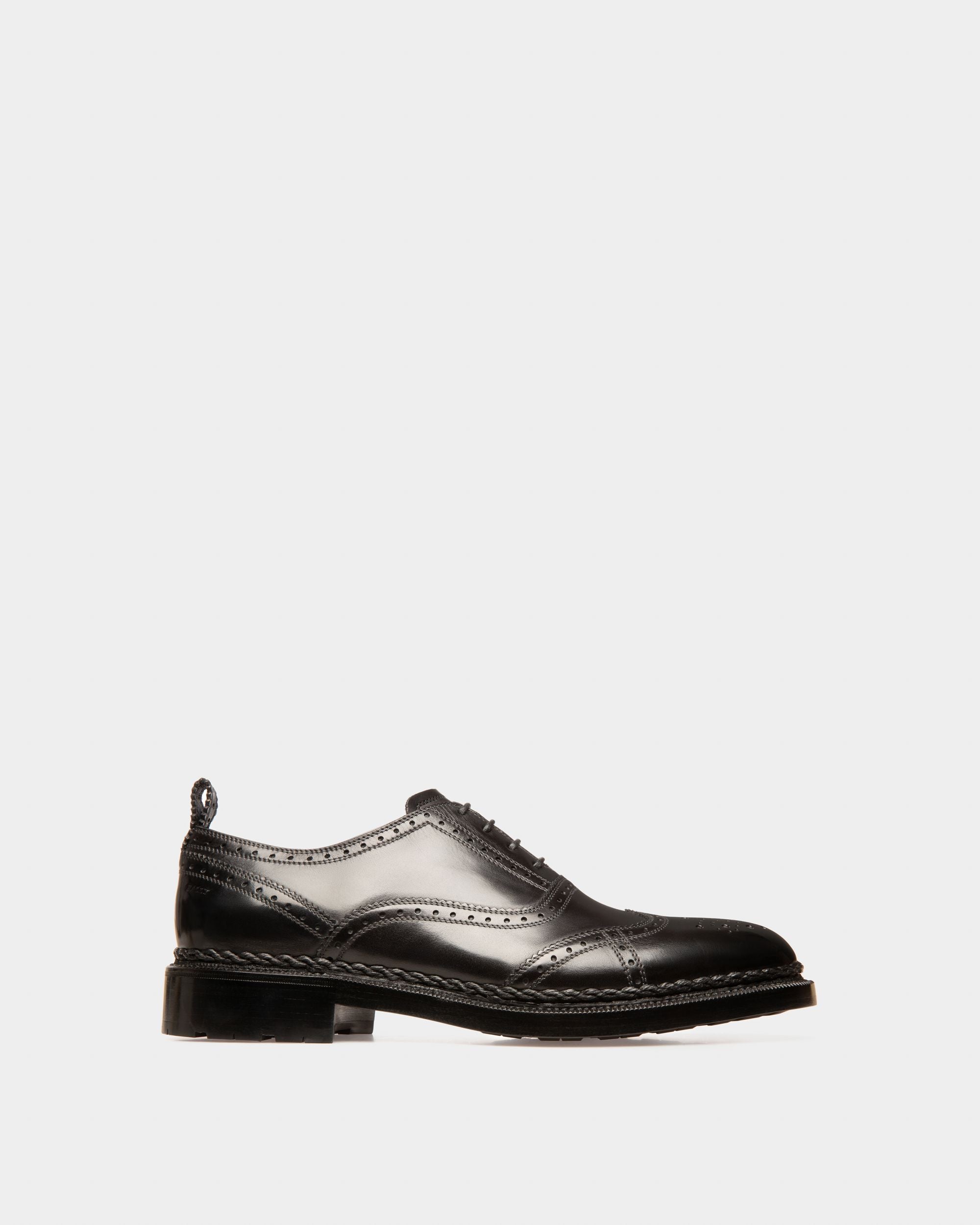 Oliver Zapato Estilo Oxford En Cuero Negro - Hombre - Bally - 01