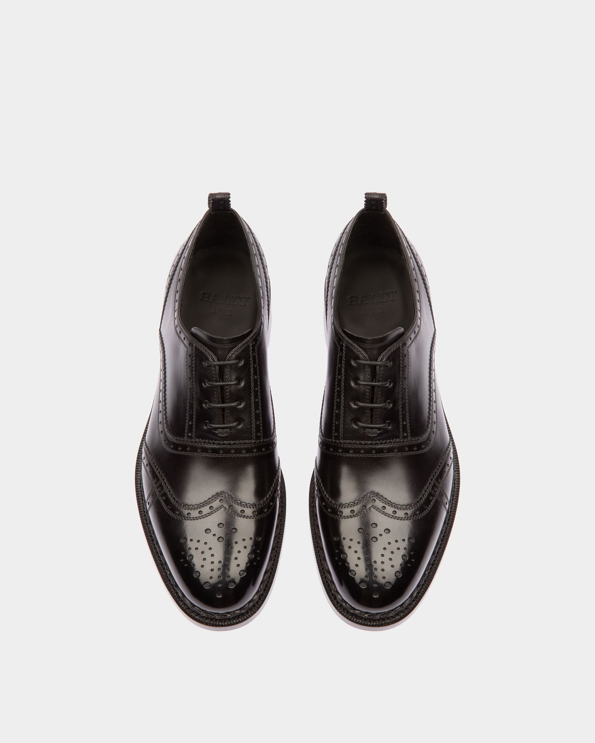 Oliver Zapato Estilo Oxford En Cuero Negro - Hombre - Bally - 02