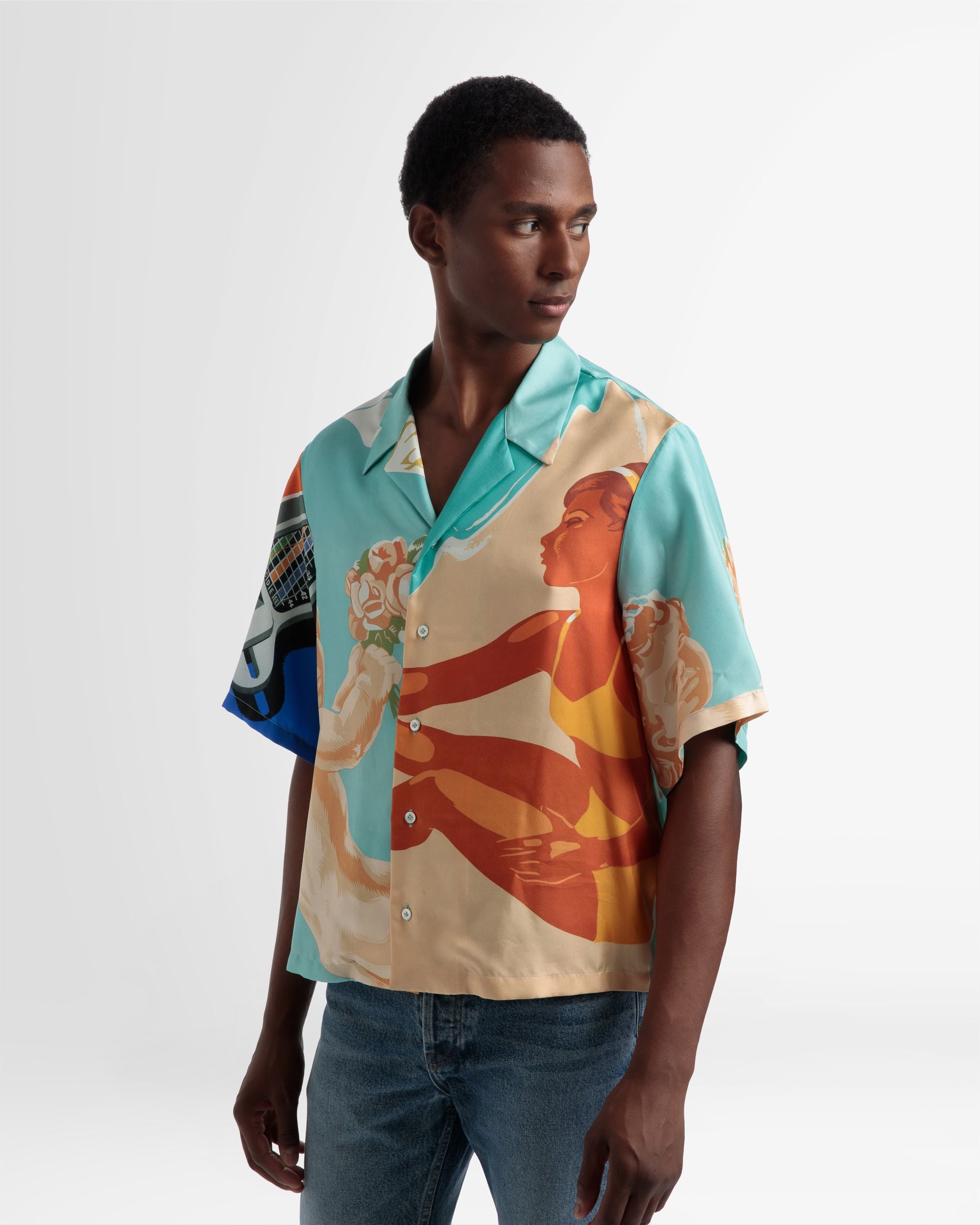 Silk Bowling Shirt In Multicolour - Men's - Bally - 02