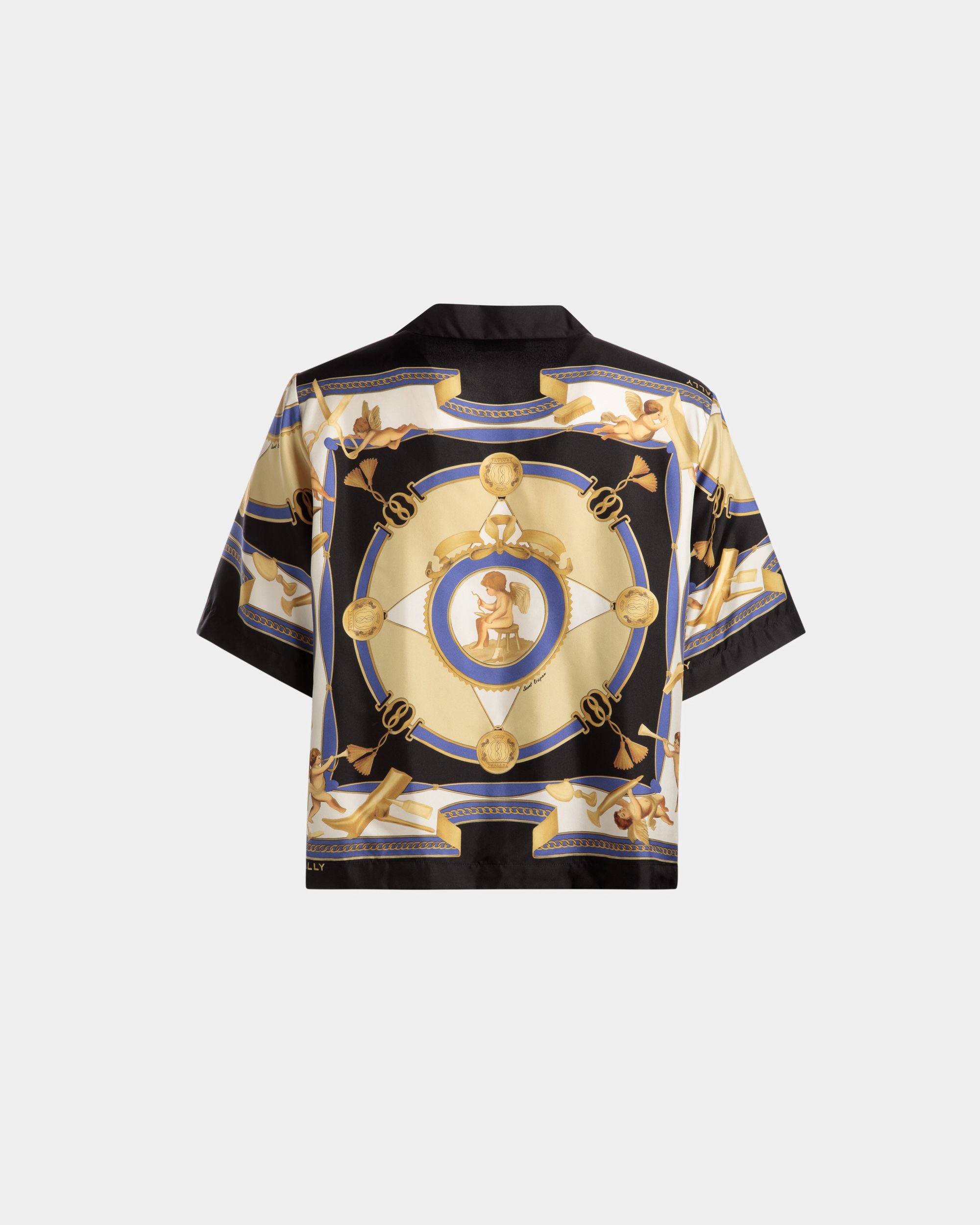 Camisa Bolera Estampada De Seda Negra - Hombre - Bally - 07