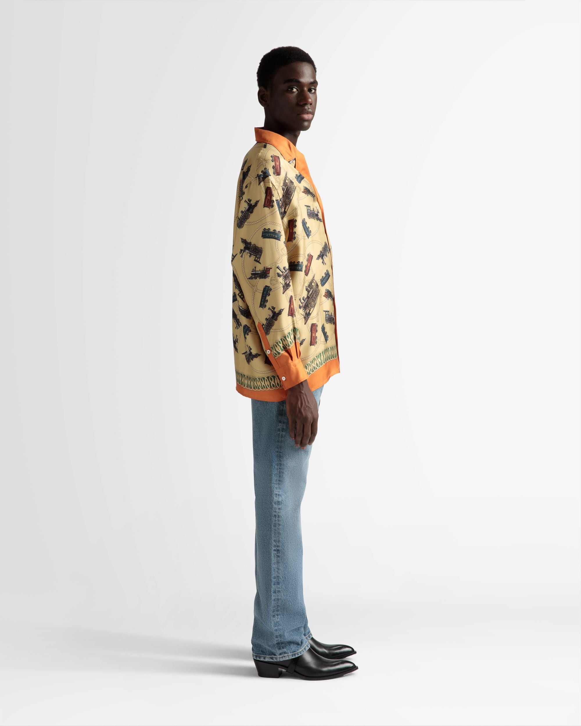Shirt In Multicolor Silk - Men's - Bally - 05