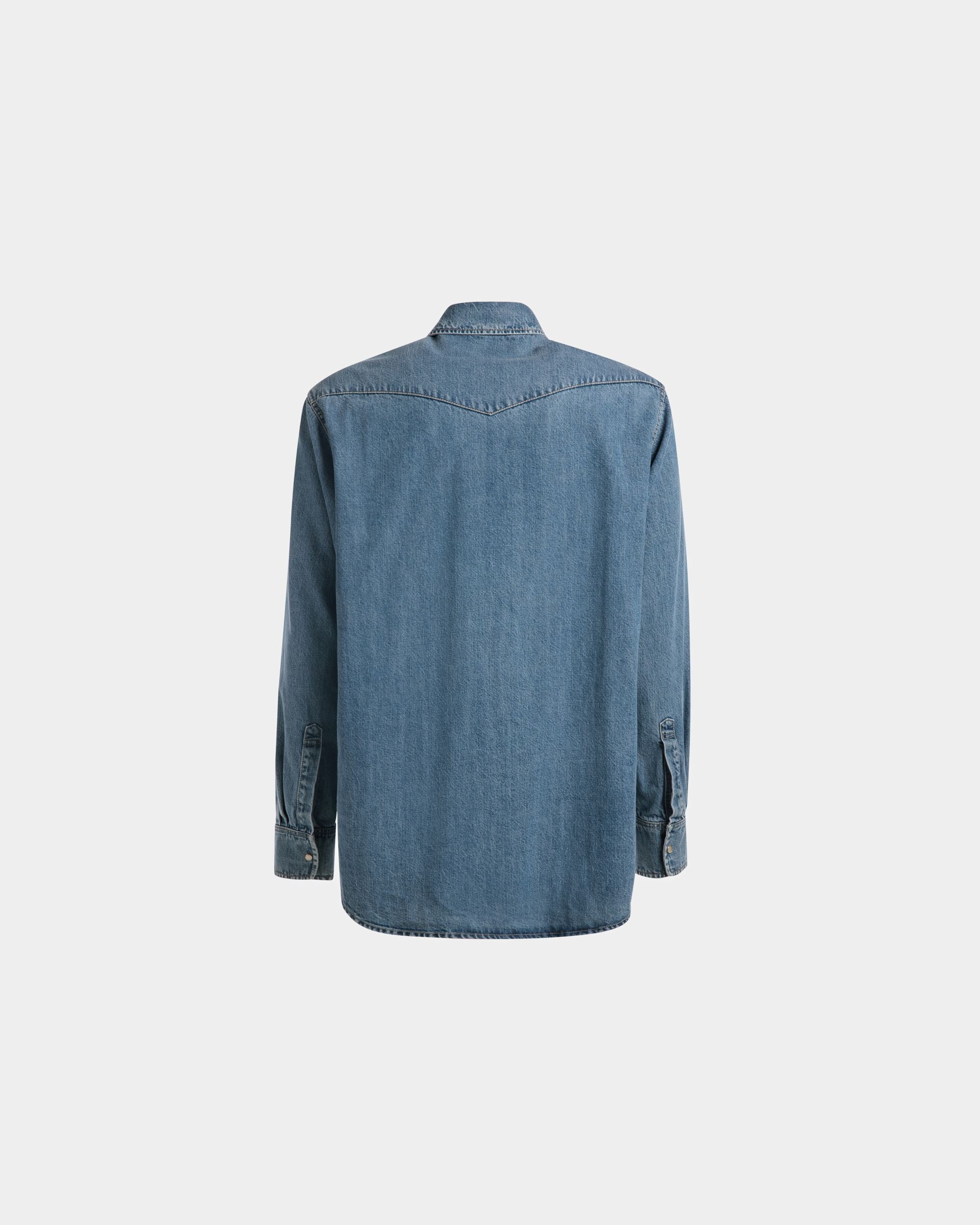 Camisa Tejana De Denim En Azul Claro - Hombre - Bally - 07