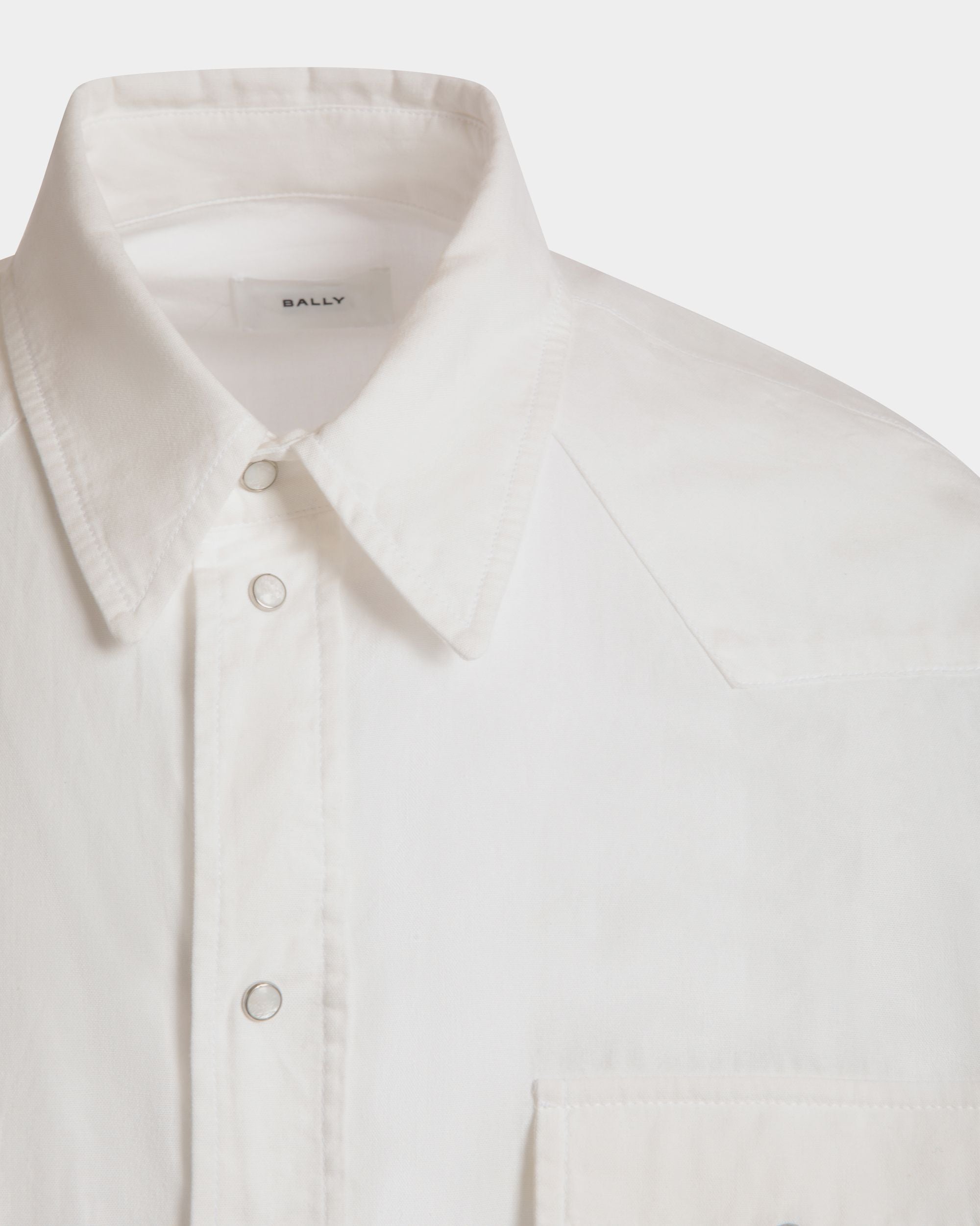 Shirt in White Denim - Men's - Bally - 02