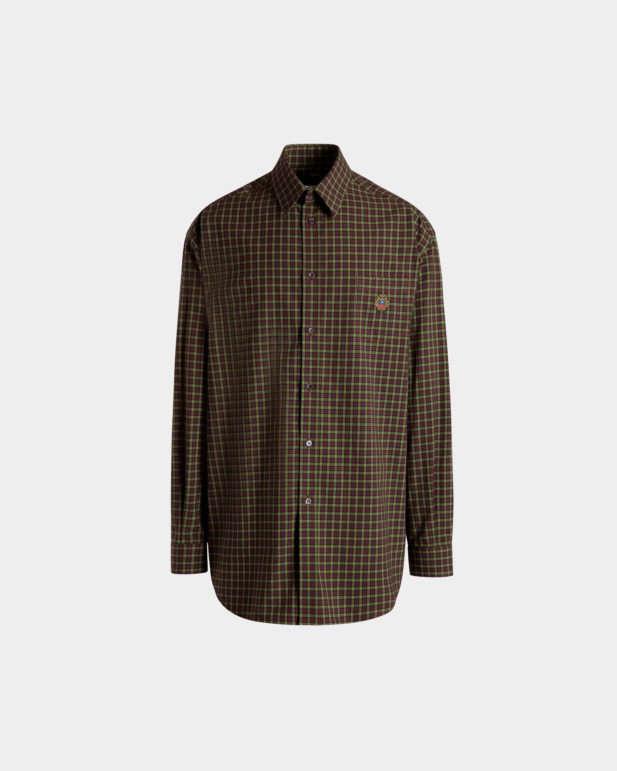 Long Sleeve Shirt With Check Pattern In Multicolor Cotton - Men's - Bally - 01