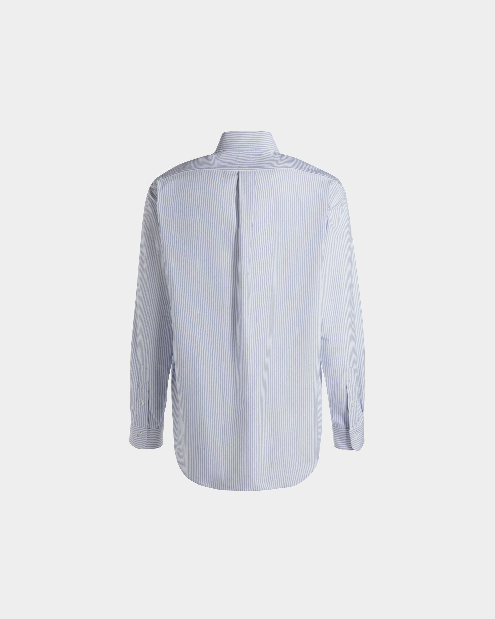 Camisa De Manga Larga Regular De Algodón Light Blue - Hombre - Bally - 03