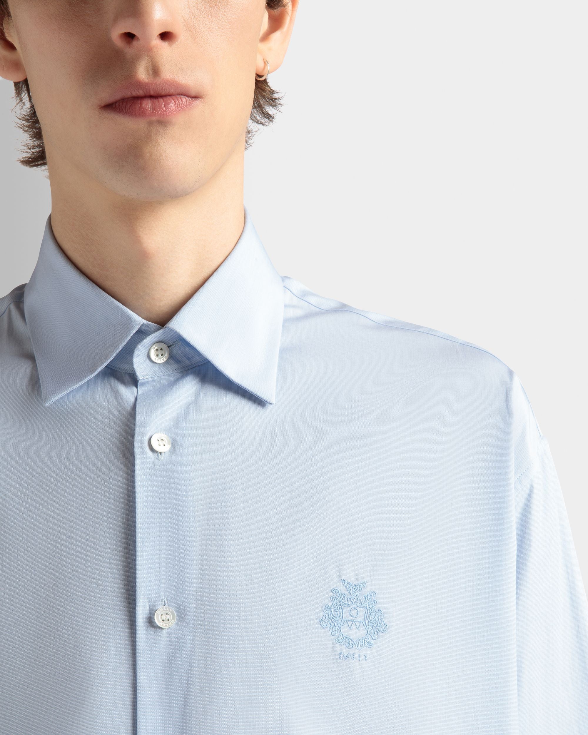 Shirt in Light Blue Cotton - Men's - Bally - 04