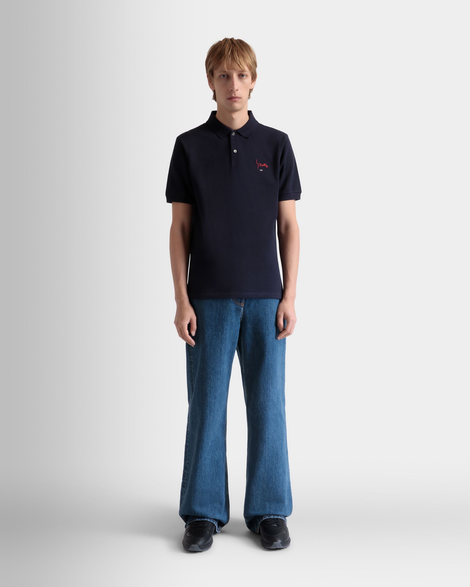 Polo De Algodón Navy Blue - Hombre - Bally - 02