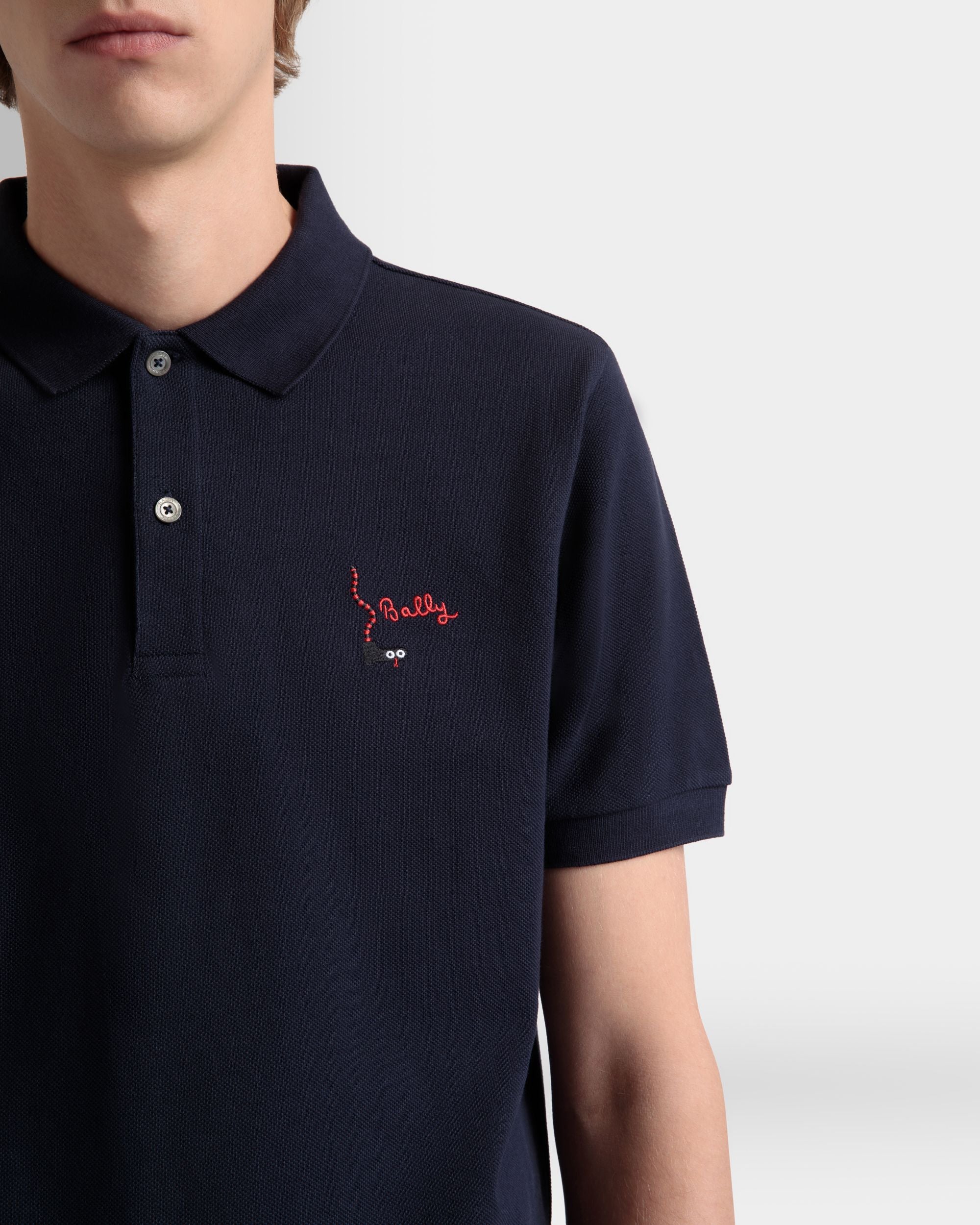 Polo De Algodón Navy Blue - Hombre - Bally - 03