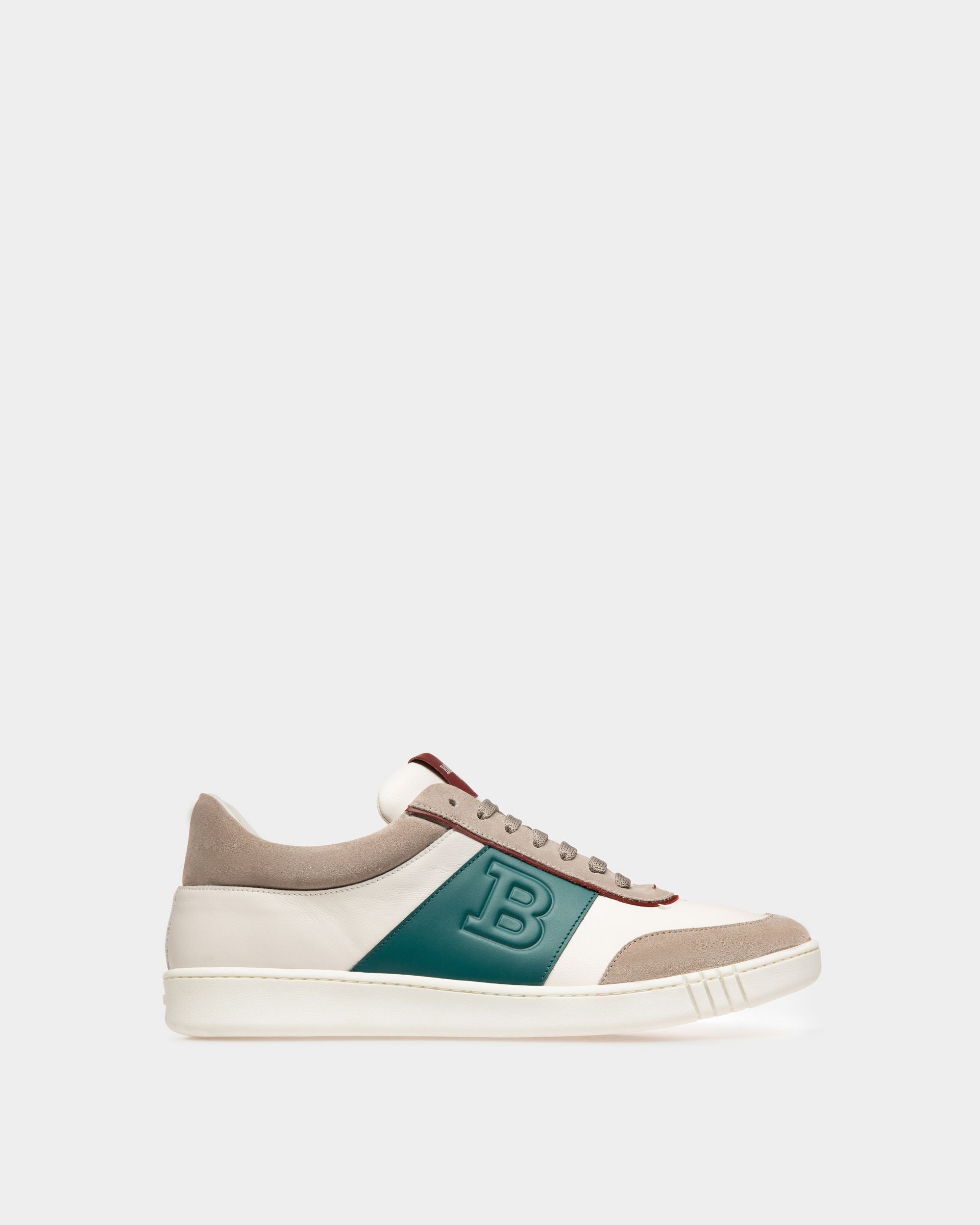 Wallys Zapatillas En Cuero Y Ante De Color Blanco Y Gris - Hombre - Bally - 01