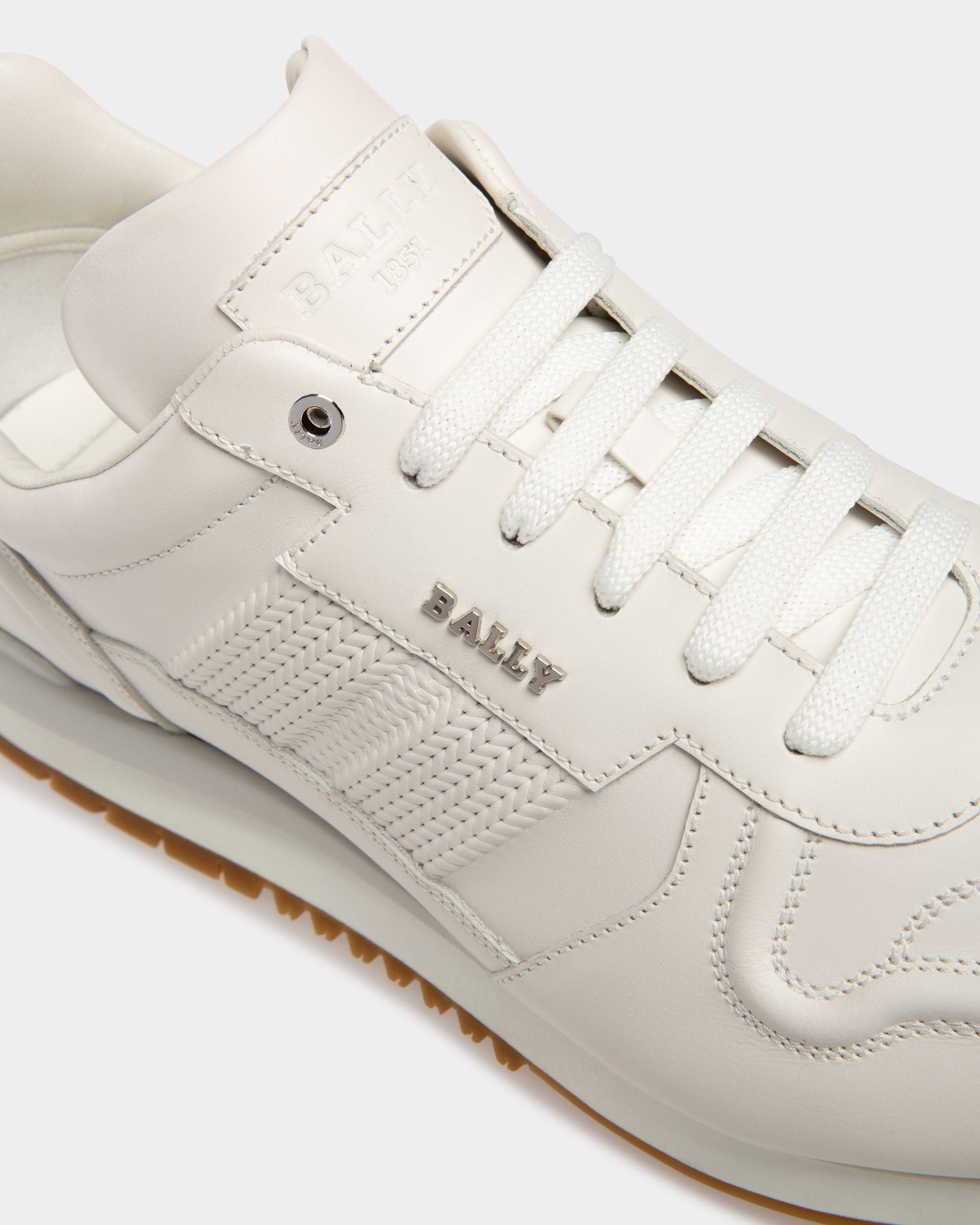 Asper De Piel Y Tela En Blanco - Hombre - Bally - 05