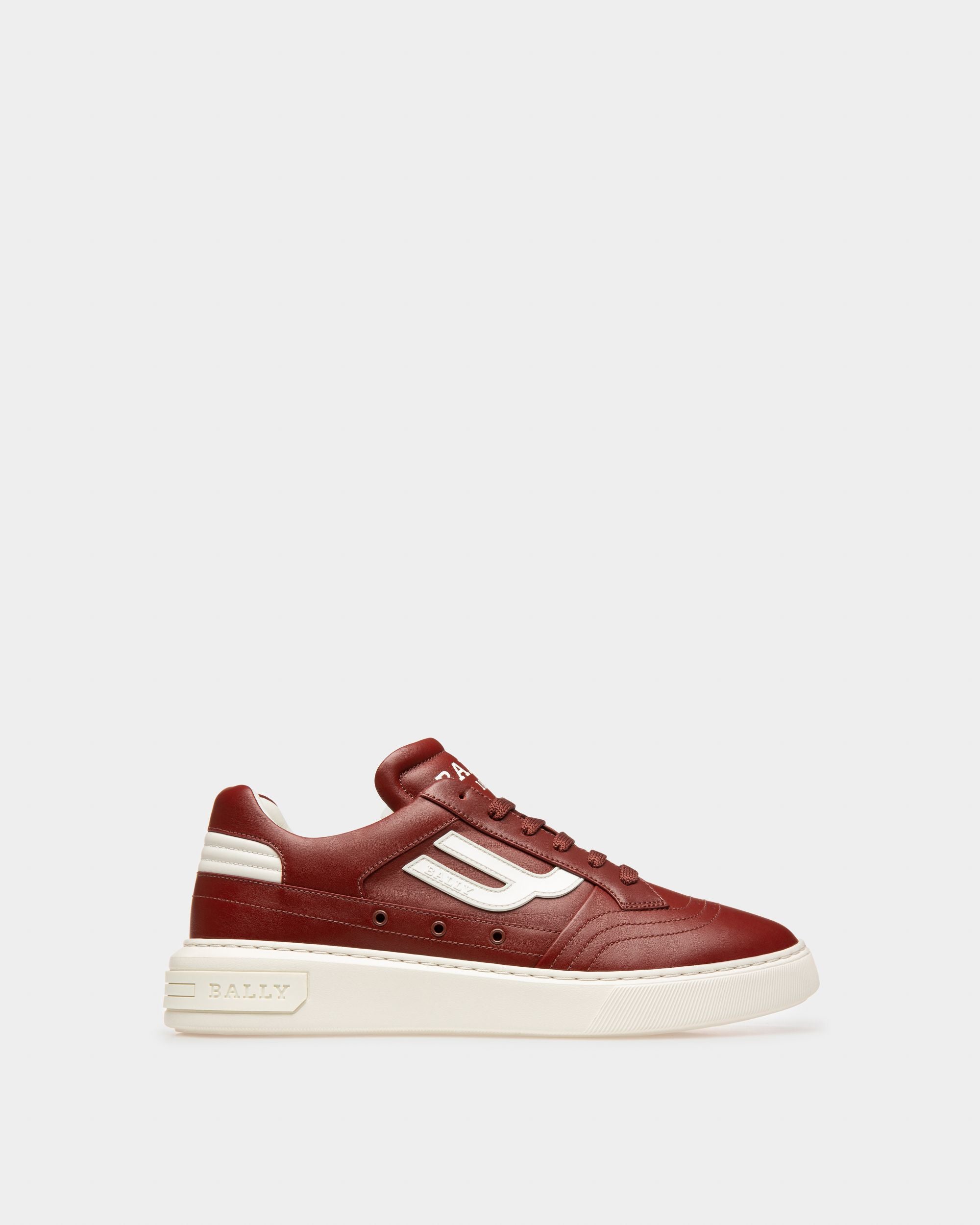 Triumph Sneakers In Heritage Red And White Leather - Men's - Bally - 01
