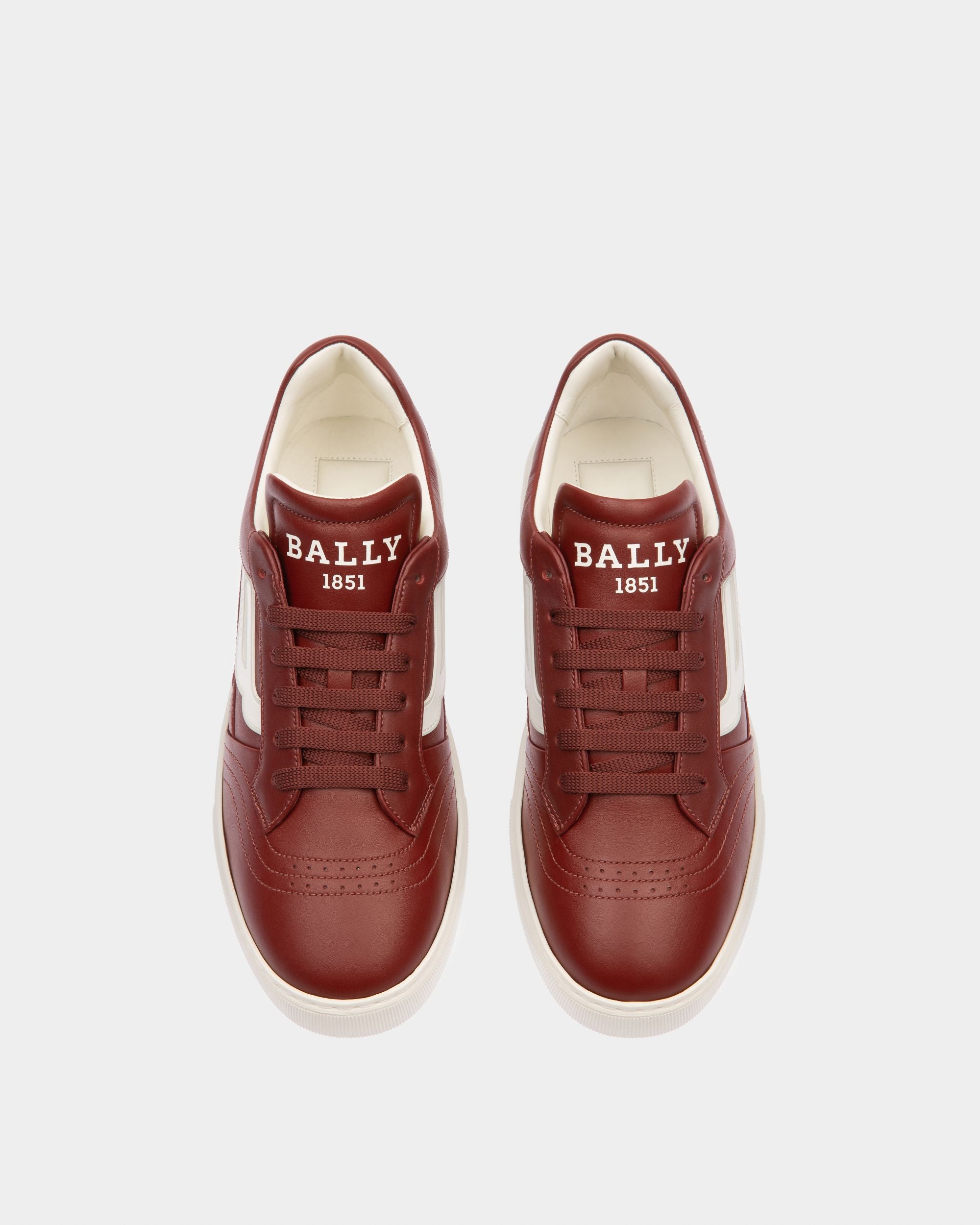 Triumph Sneakers In Heritage Red And White Leather - Men's - Bally - 02