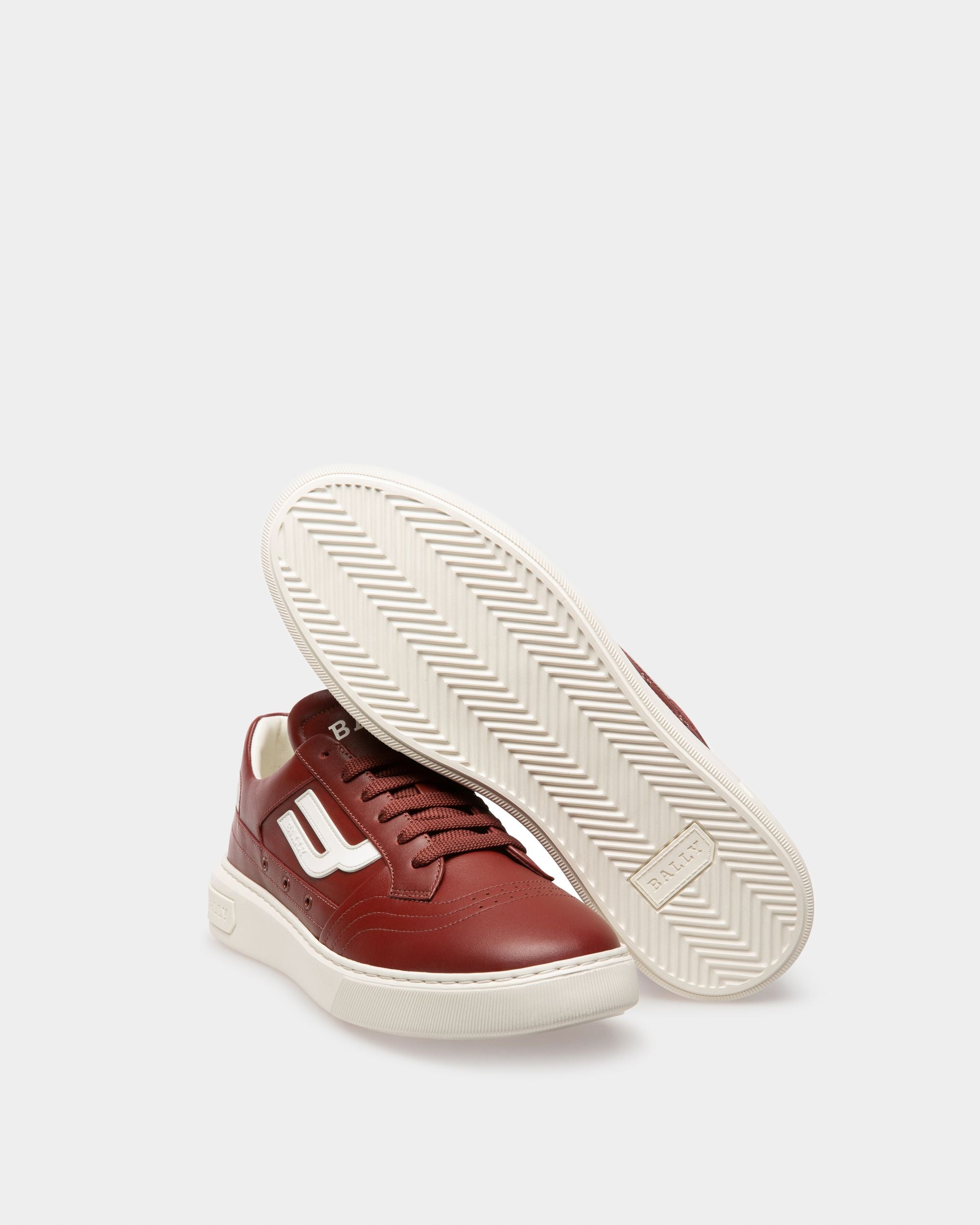 Triumph Sneakers In Heritage Red And White Leather - Men's - Bally - 04