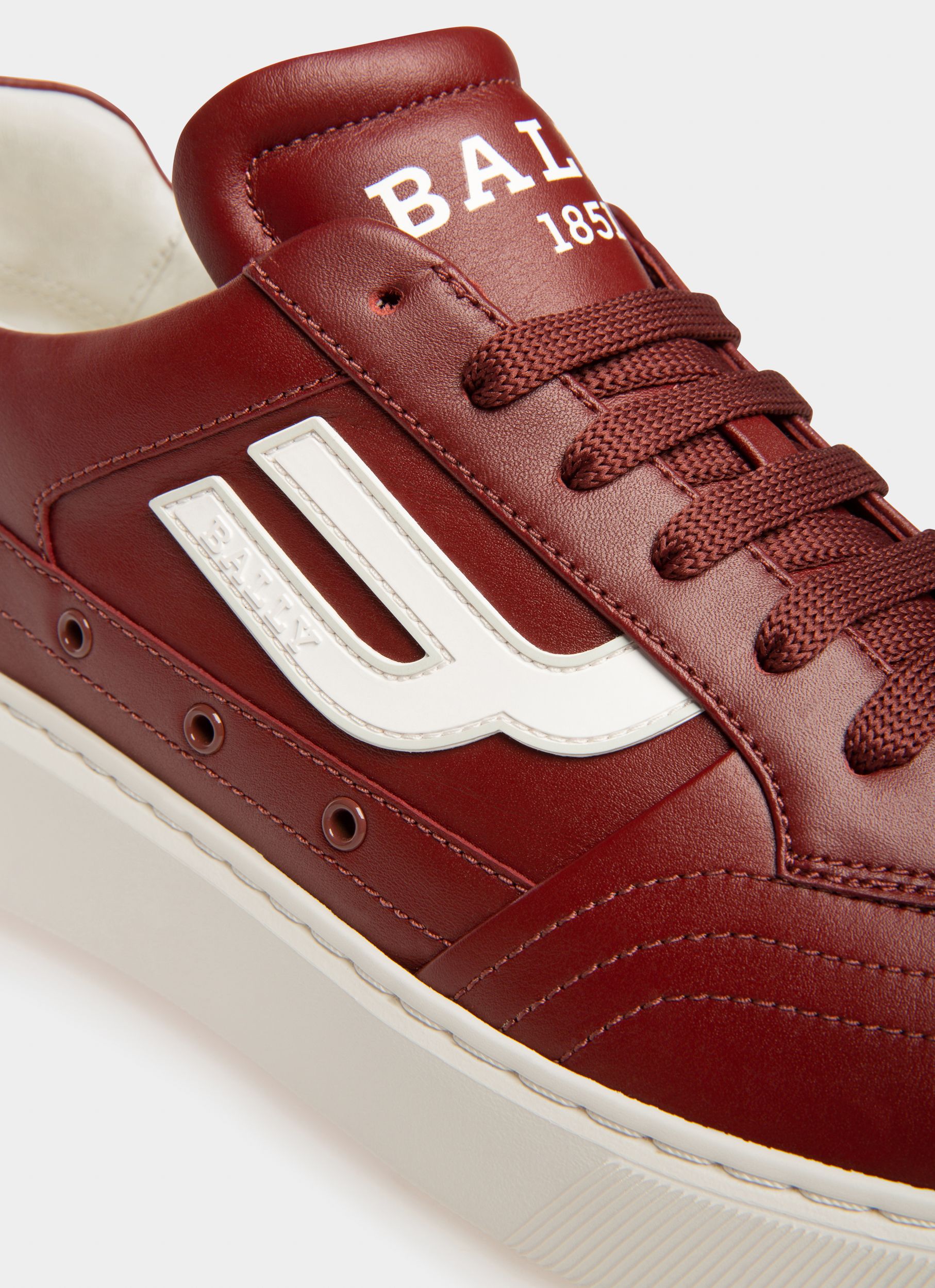 Triumph Sneakers In Heritage Red And White Leather - Men's - Bally - 05