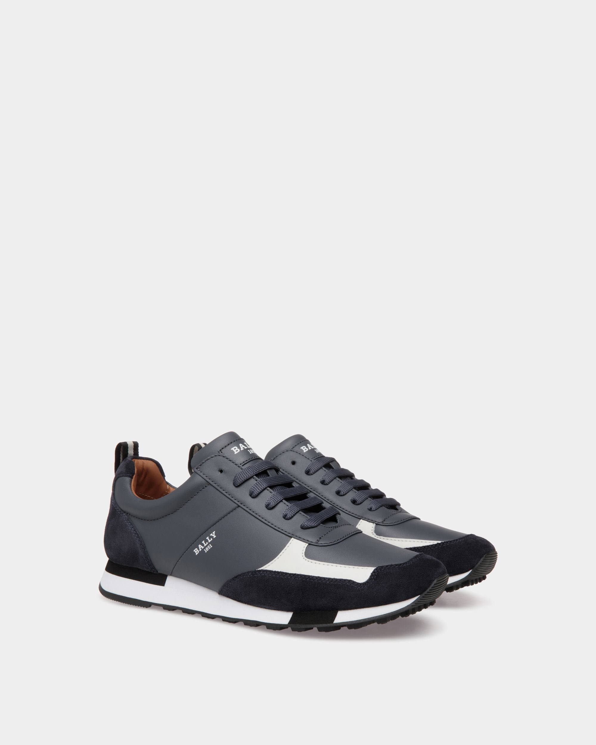 Sneaker In Grey Leather - Men's - Bally - 02
