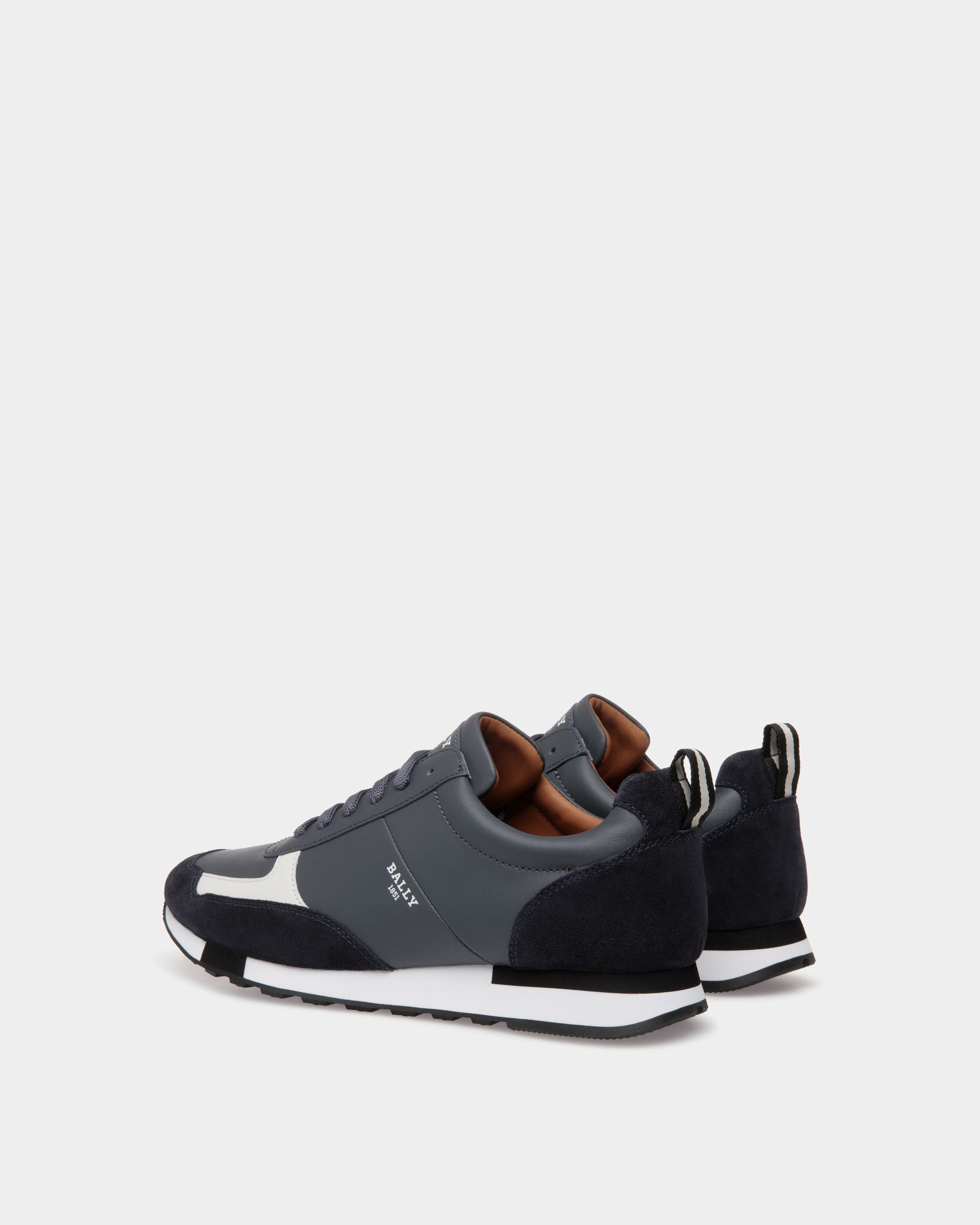 Sneaker In Grey Leather - Men's - Bally - 03