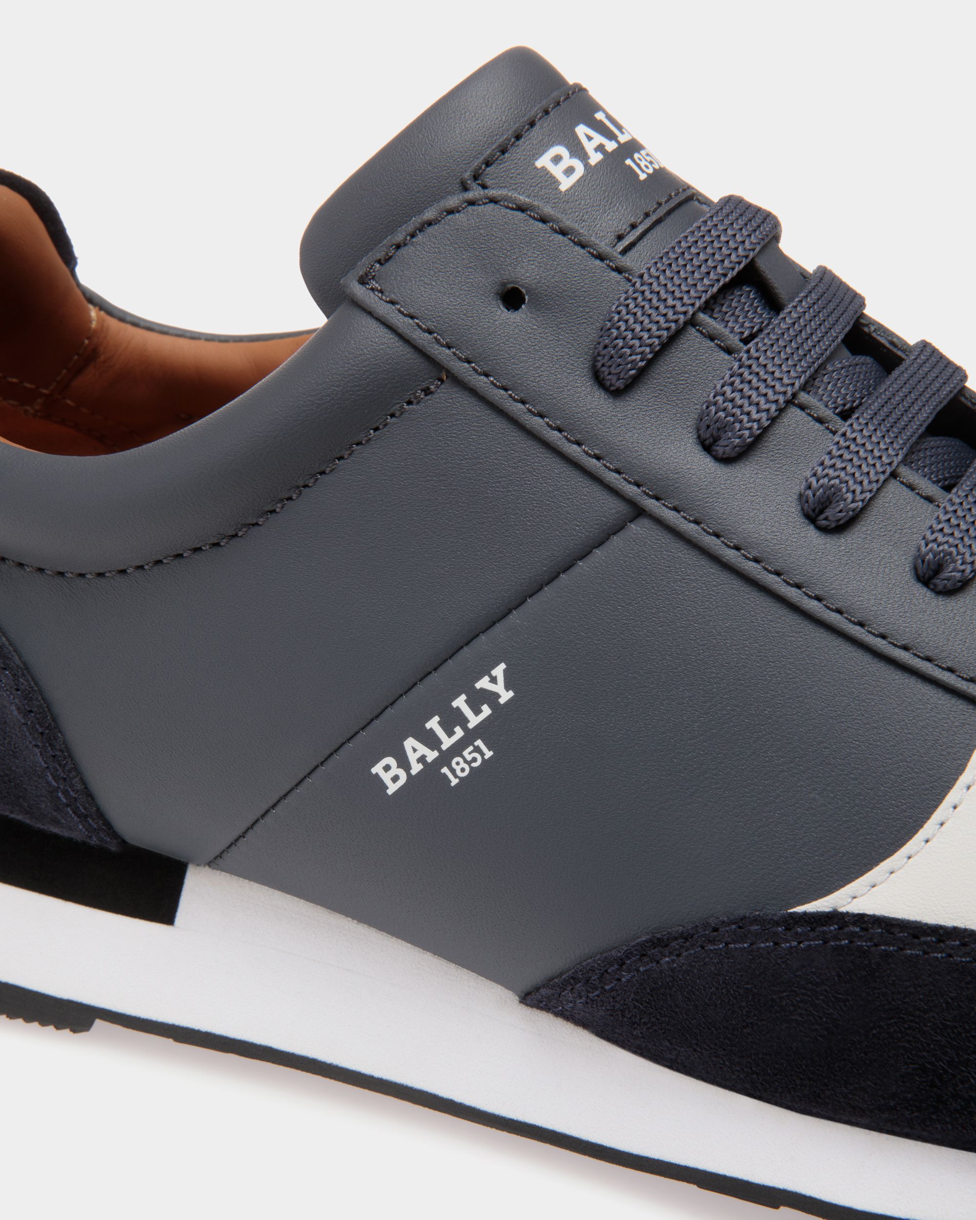 Sneaker In Grey Leather - Men's - Bally - 05