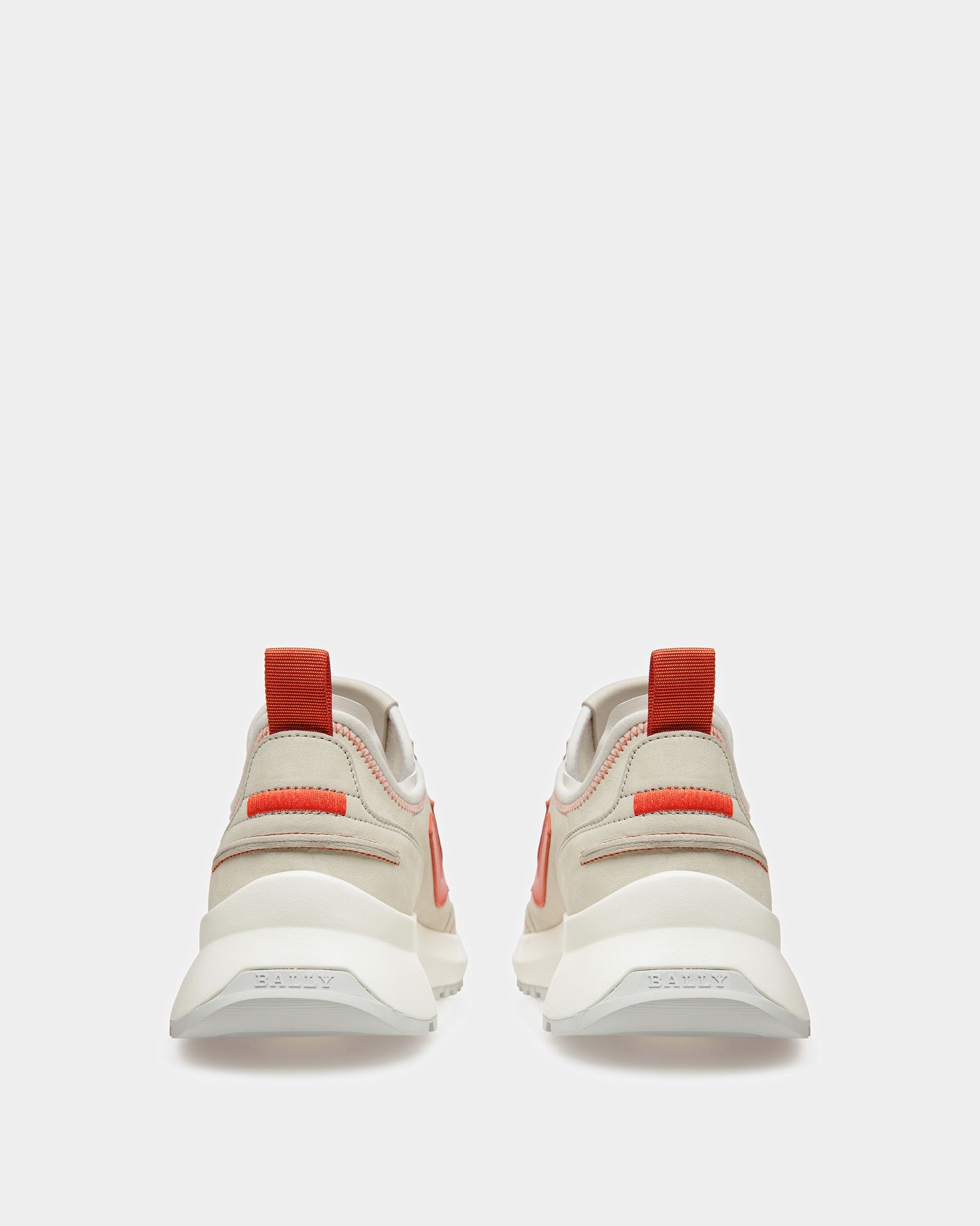 Darys Zapatillas De Piel En Blanco Empolvado Y Naranja - Hombre - Bally - 03