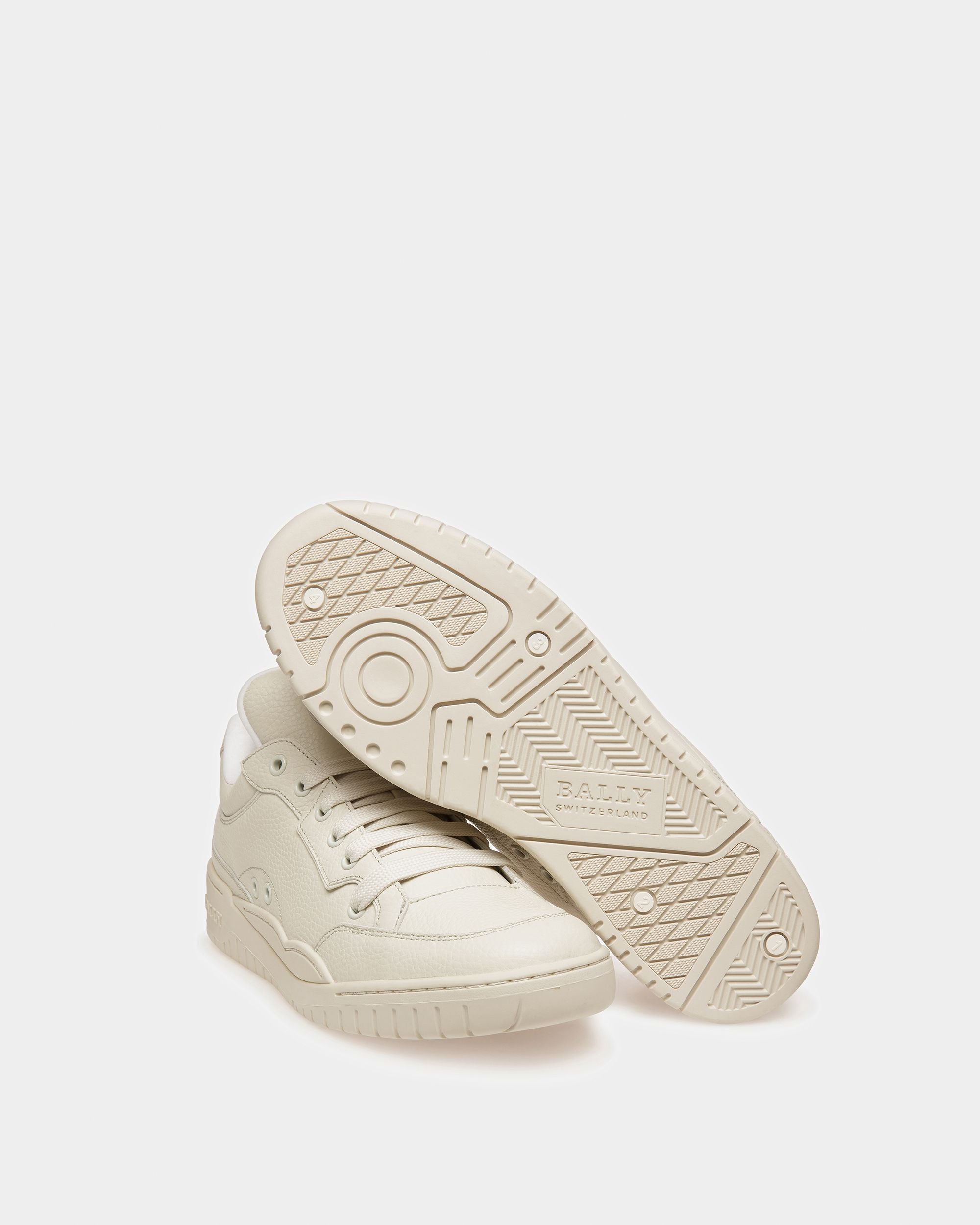Kiro Zapatillas De Piel En Blanco Empolvado - Hombre - Bally - 05