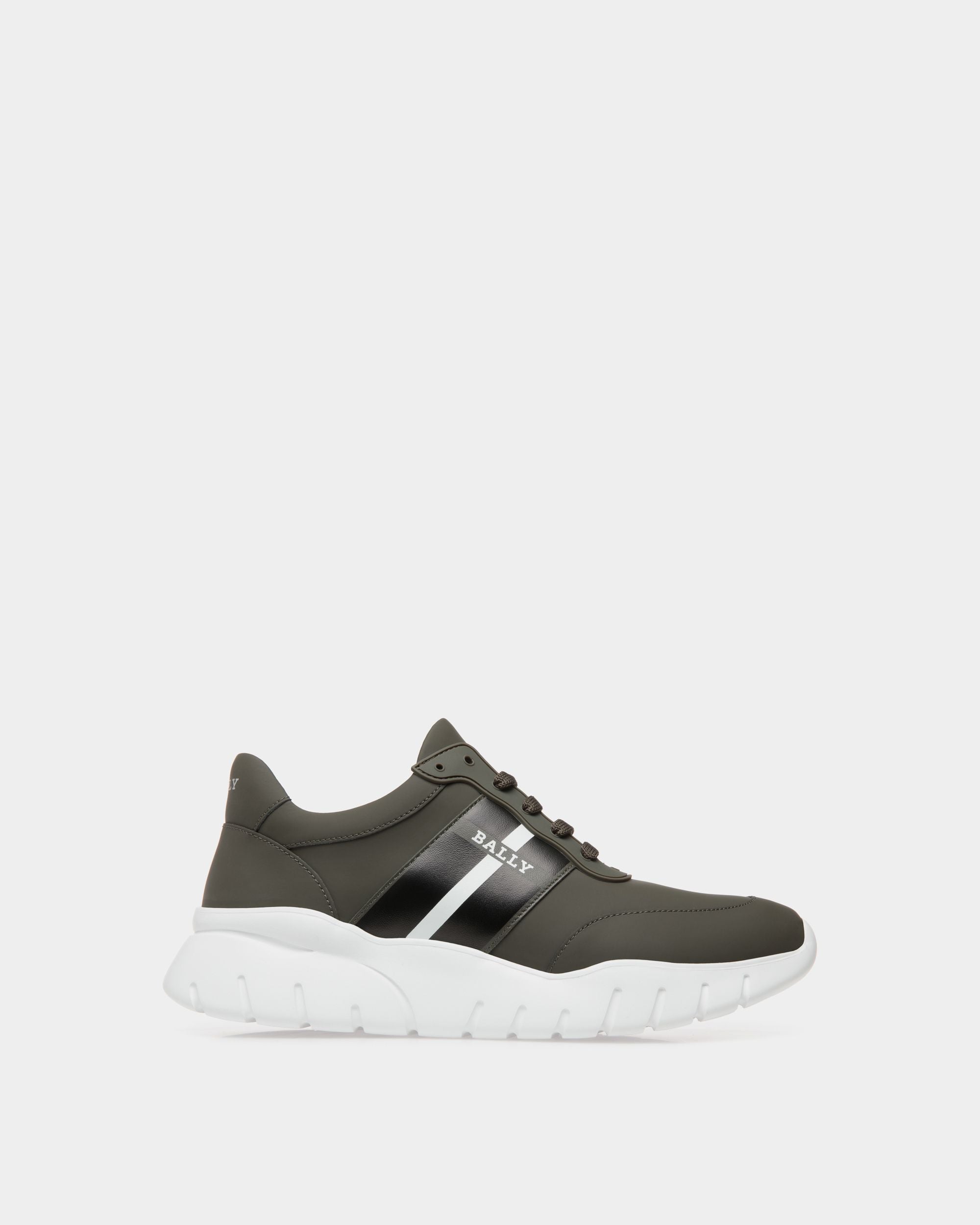 Sneaker in Green Leather - Men's - Bally - 01