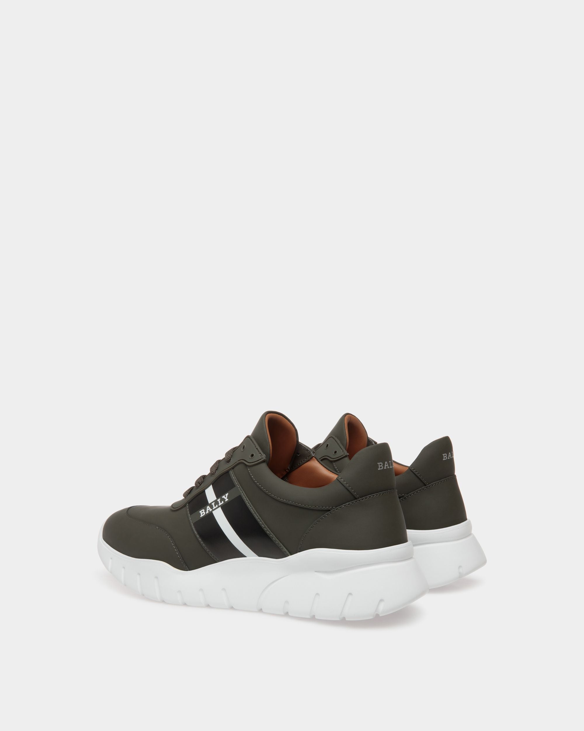 Sneaker in Green Leather - Men's - Bally - 03