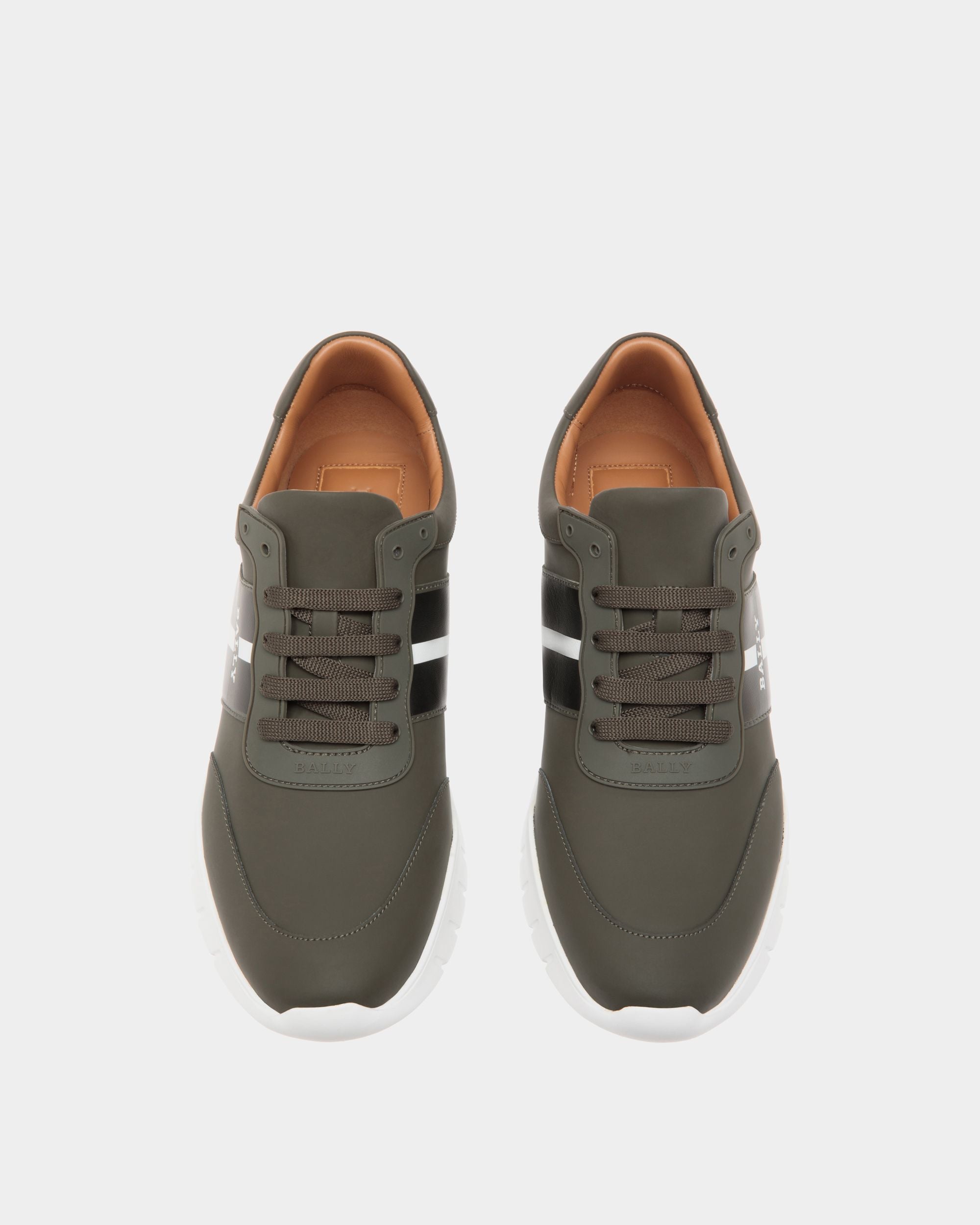 Sneaker in Green Leather - Men's - Bally - 04