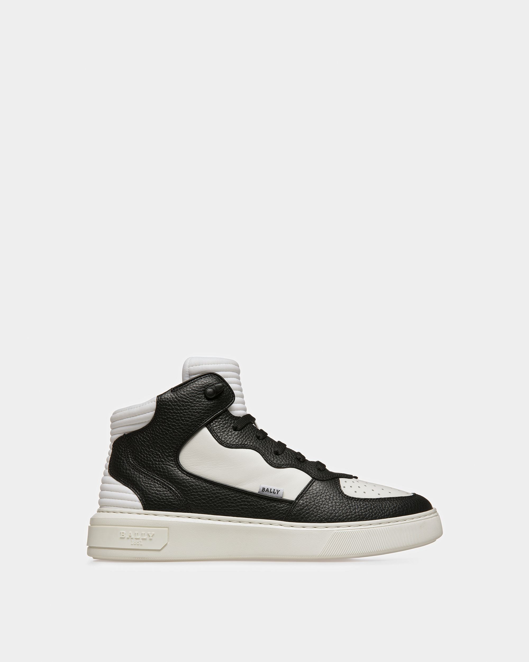 Martyn Zapatillas De Tela Y Piel En Blanco Y Negro - Hombre - Bally - 01