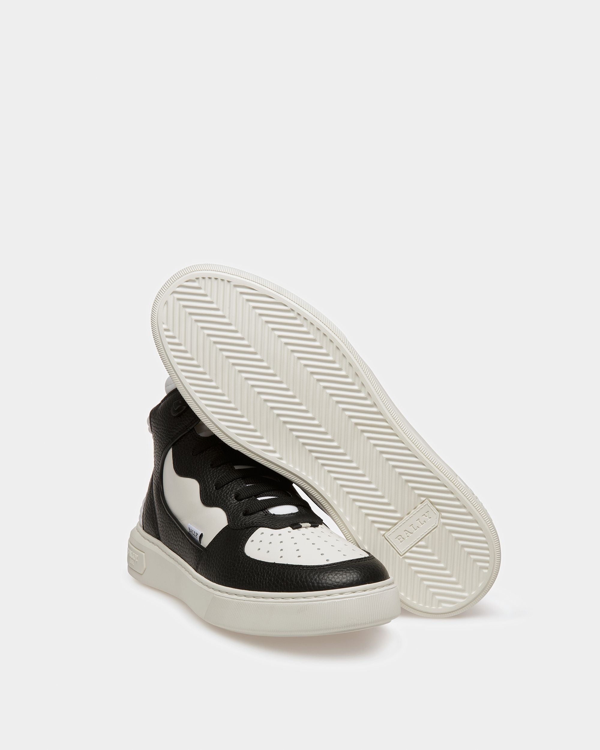 Martyn Zapatillas De Tela Y Piel En Blanco Y Negro - Hombre - Bally - 05