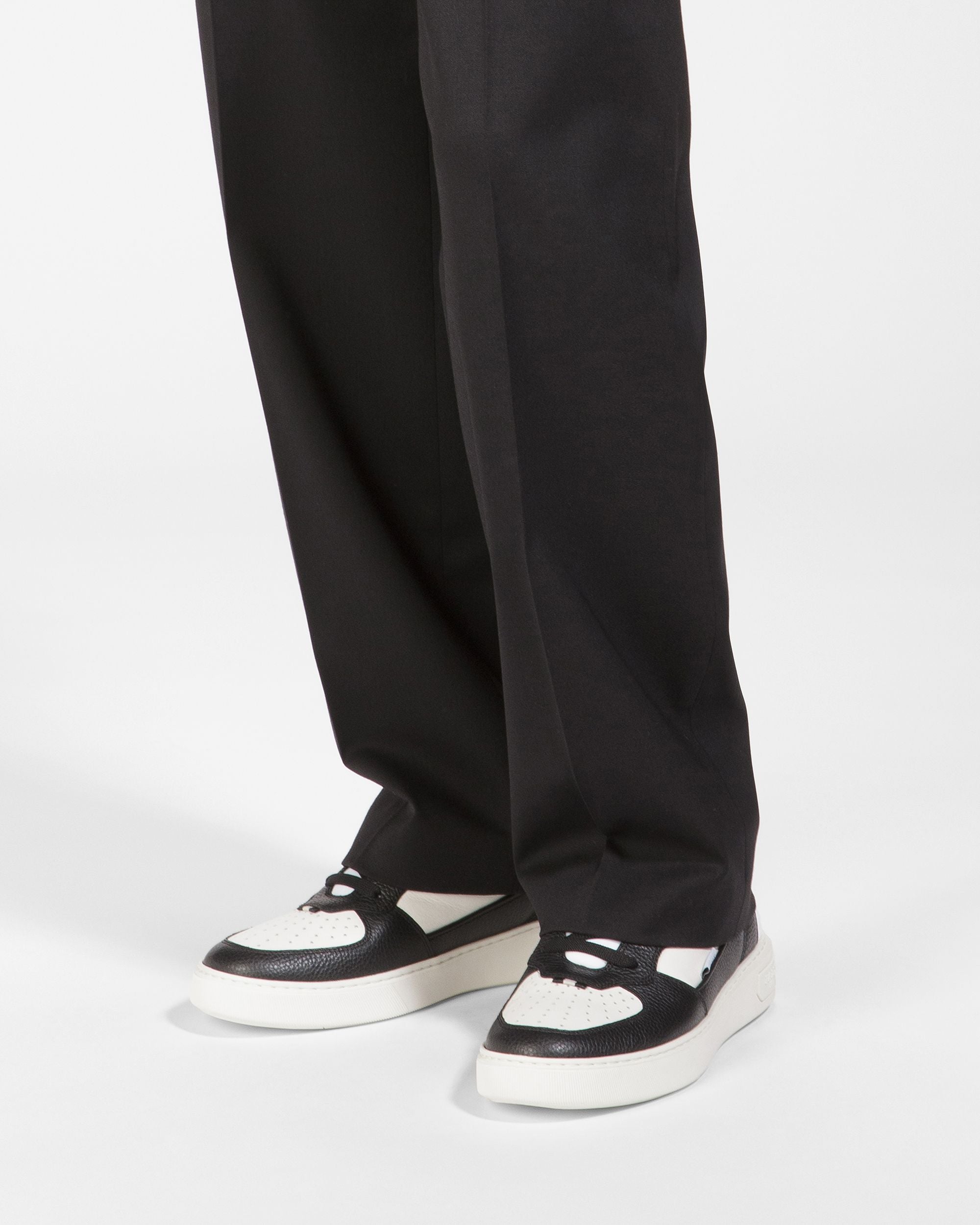 Martyn Zapatillas De Tela Y Piel En Blanco Y Negro - Hombre - Bally - 07