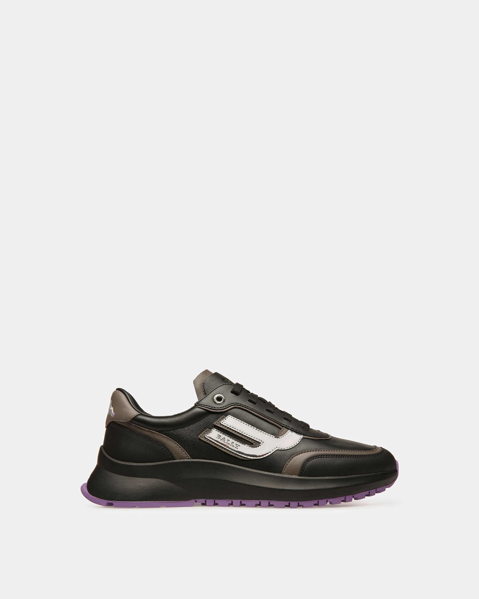 Demmy Zapatillas De Piel En Negro Y Mineral Oscuro - Hombre - Bally - 01