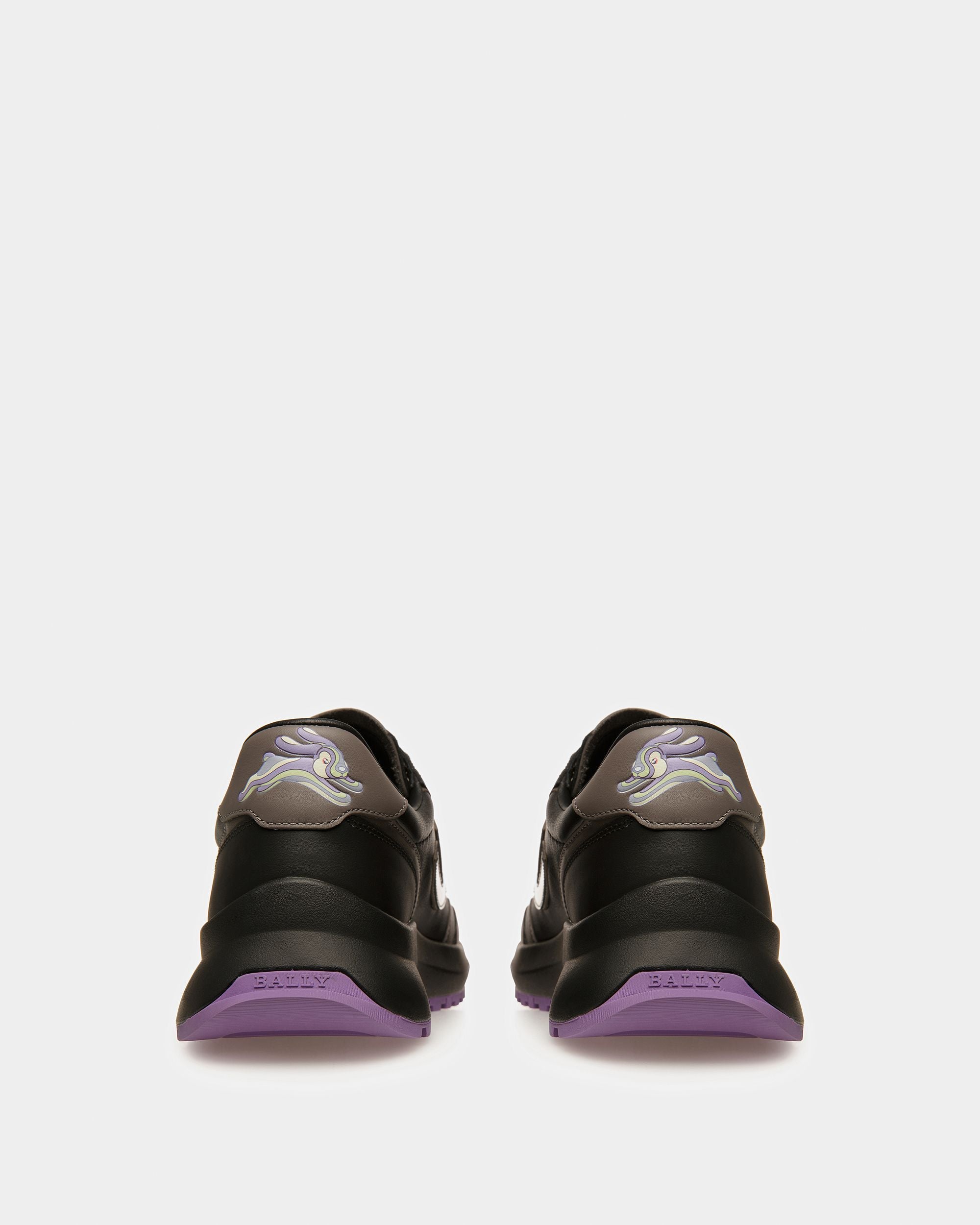 Demmy Zapatillas De Piel En Negro Y Mineral Oscuro - Hombre - Bally - 04