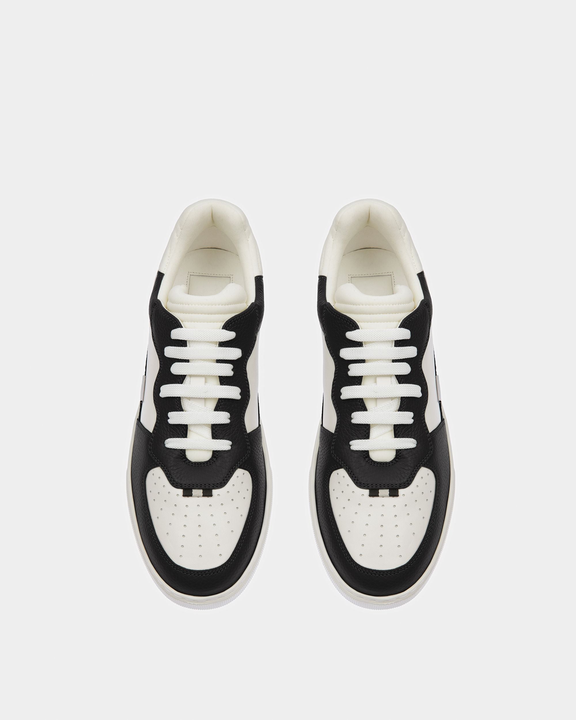Mark Zapatillas De Tela Y Piel En Blanco Y Negro - Hombre - Bally - 02