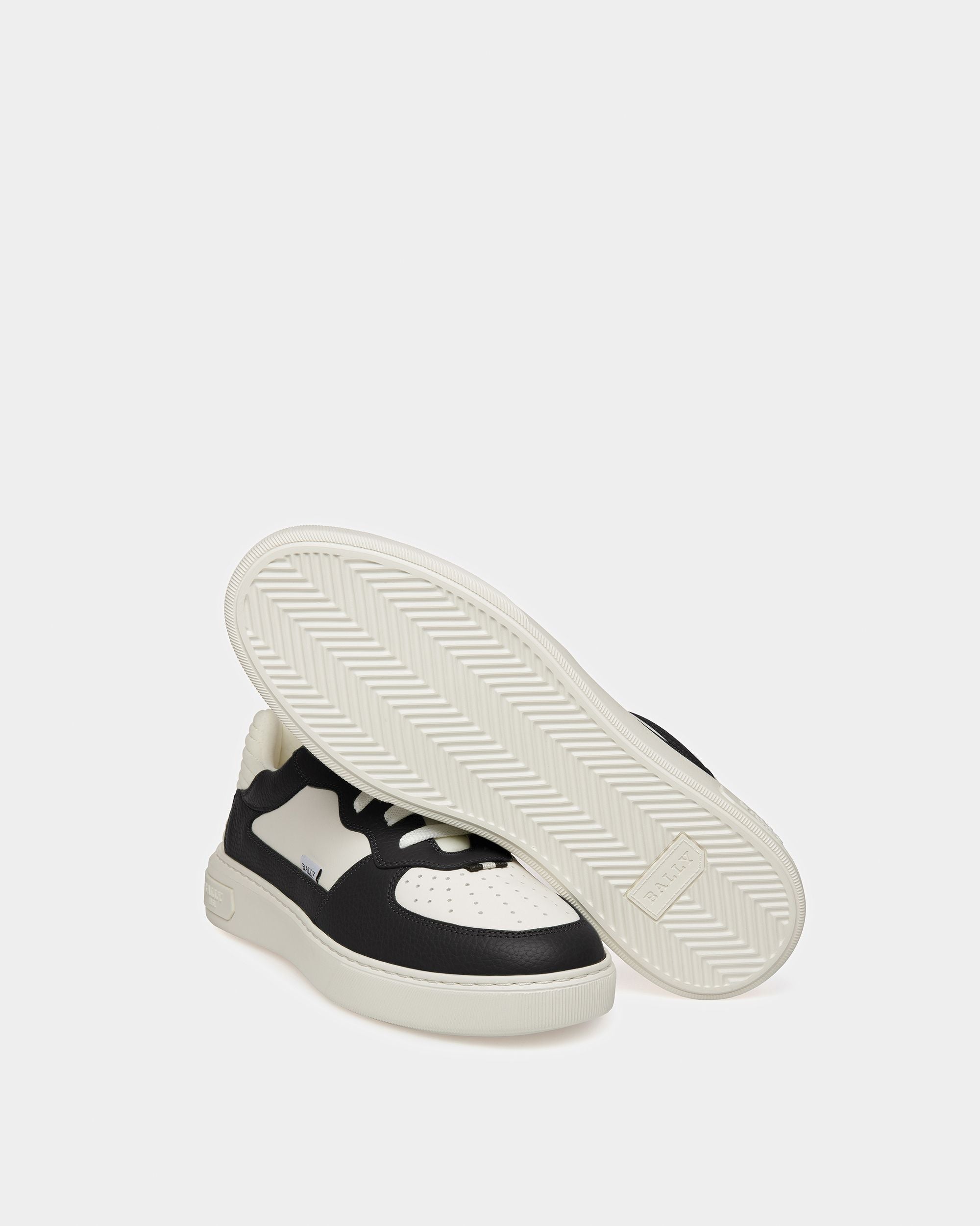 Mark Zapatillas De Tela Y Piel En Blanco Y Negro - Hombre - Bally - 05