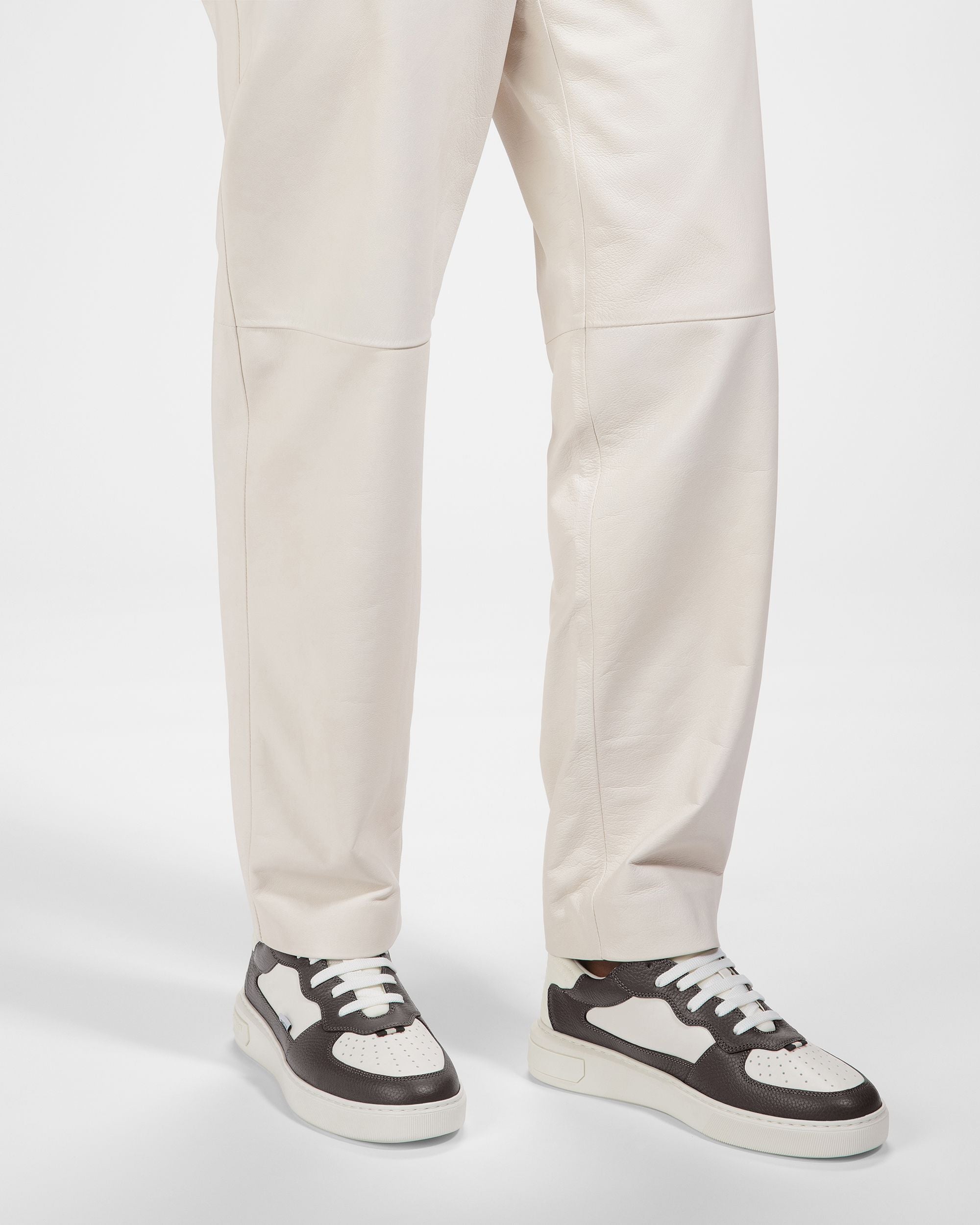Mark Zapatillas De Tela Y Piel En Blanco Y Negro - Hombre - Bally - 07