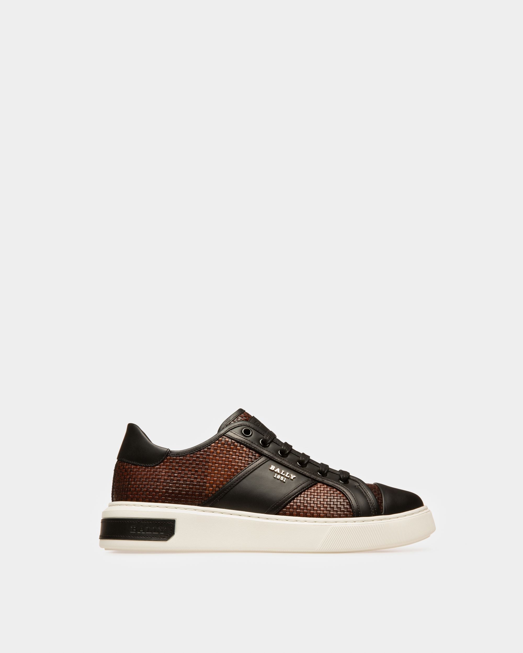Myller Zapatillas Deportivas En Piel De Color Negro Y Marrón - Hombre - Bally - 01