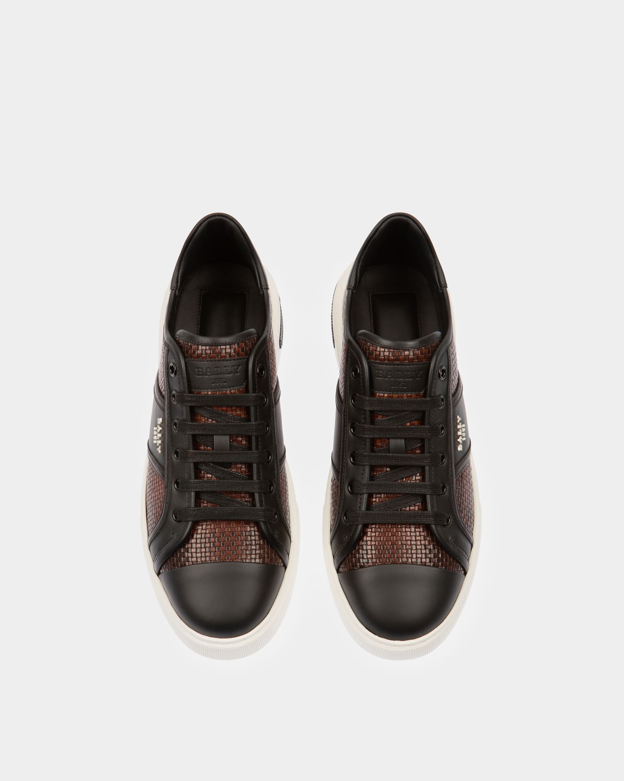 Myller Zapatillas Deportivas En Piel De Color Negro Y Marrón - Hombre - Bally - 02
