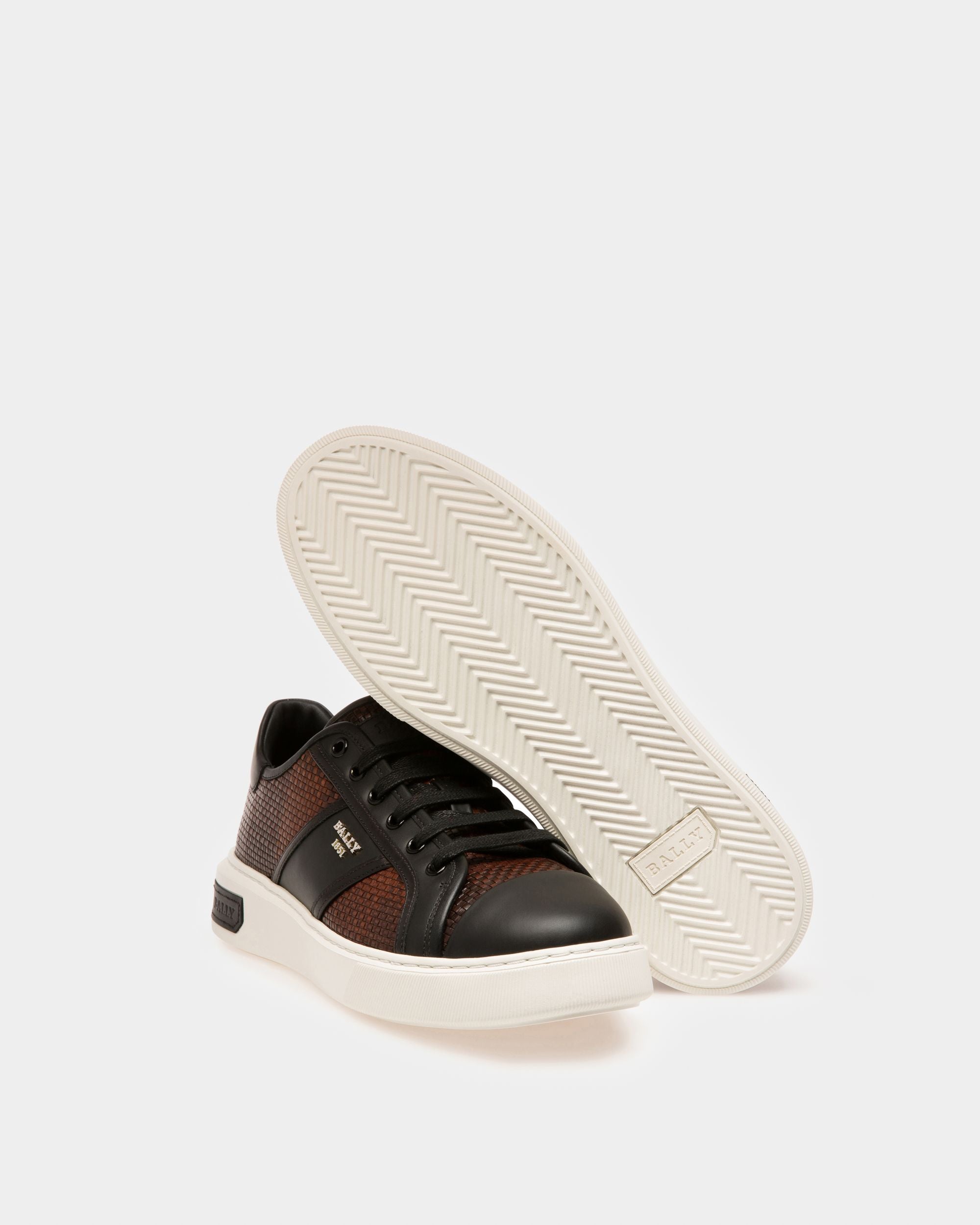 Myller Zapatillas Deportivas En Piel De Color Negro Y Marrón - Hombre - Bally - 04