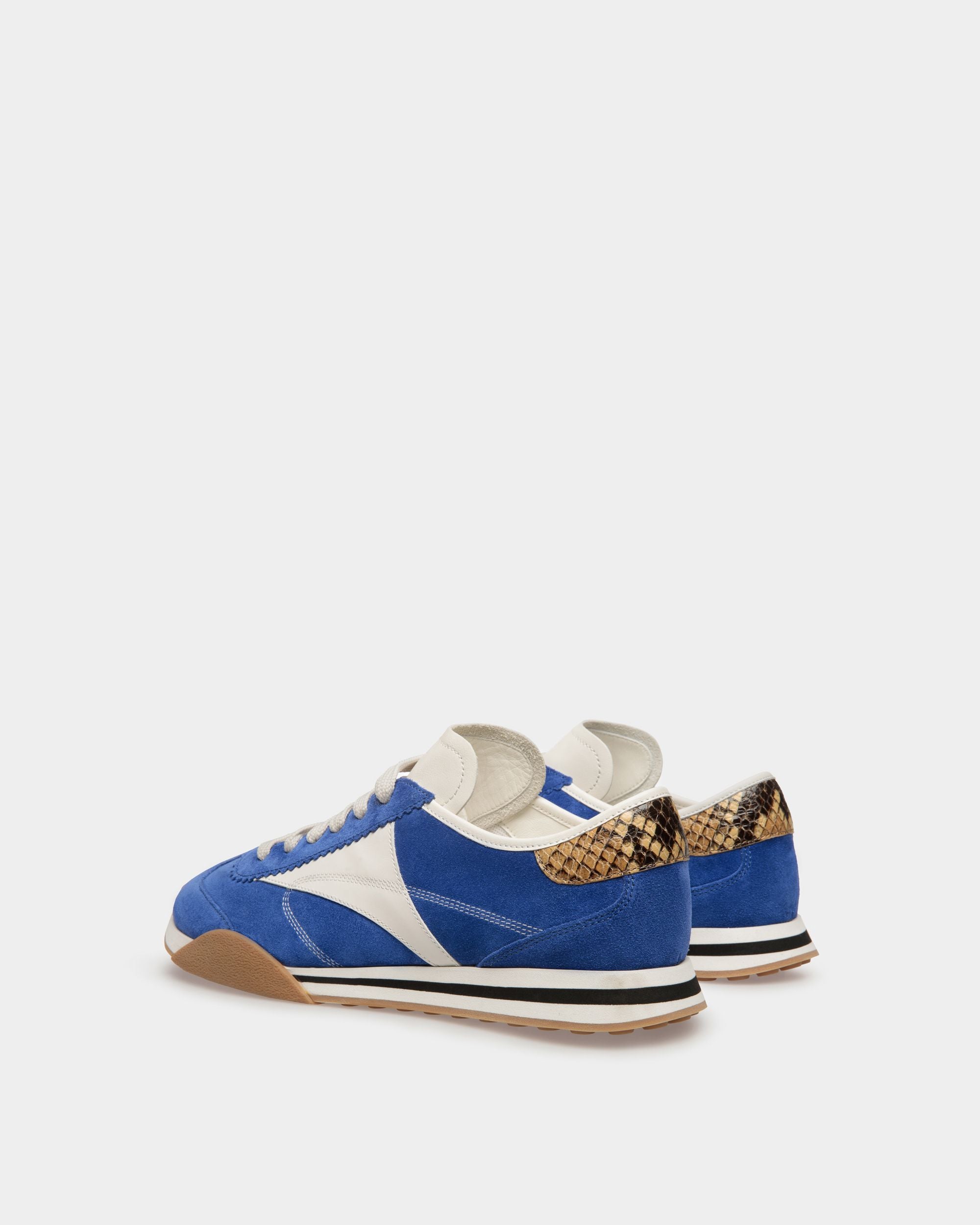 Sussex Sneakers In Green And White Leather And Fabric - Men's - Bally - 03