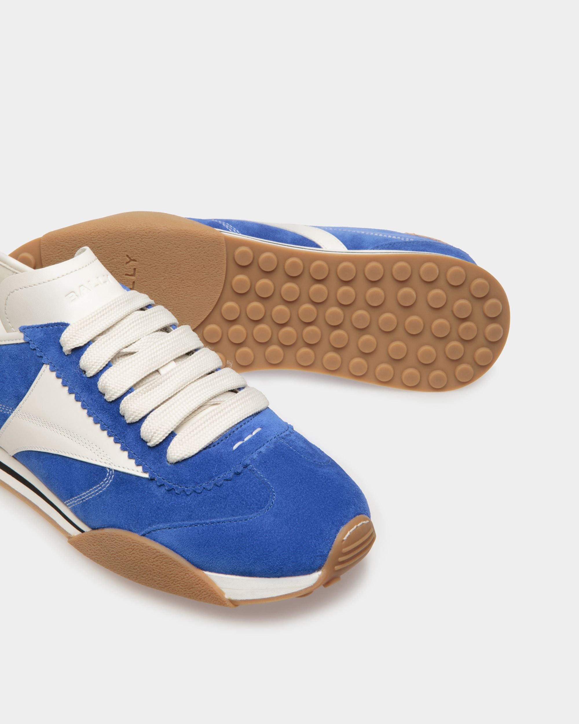 Sussex Sneakers In Green And White Leather And Fabric - Men's - Bally - 04