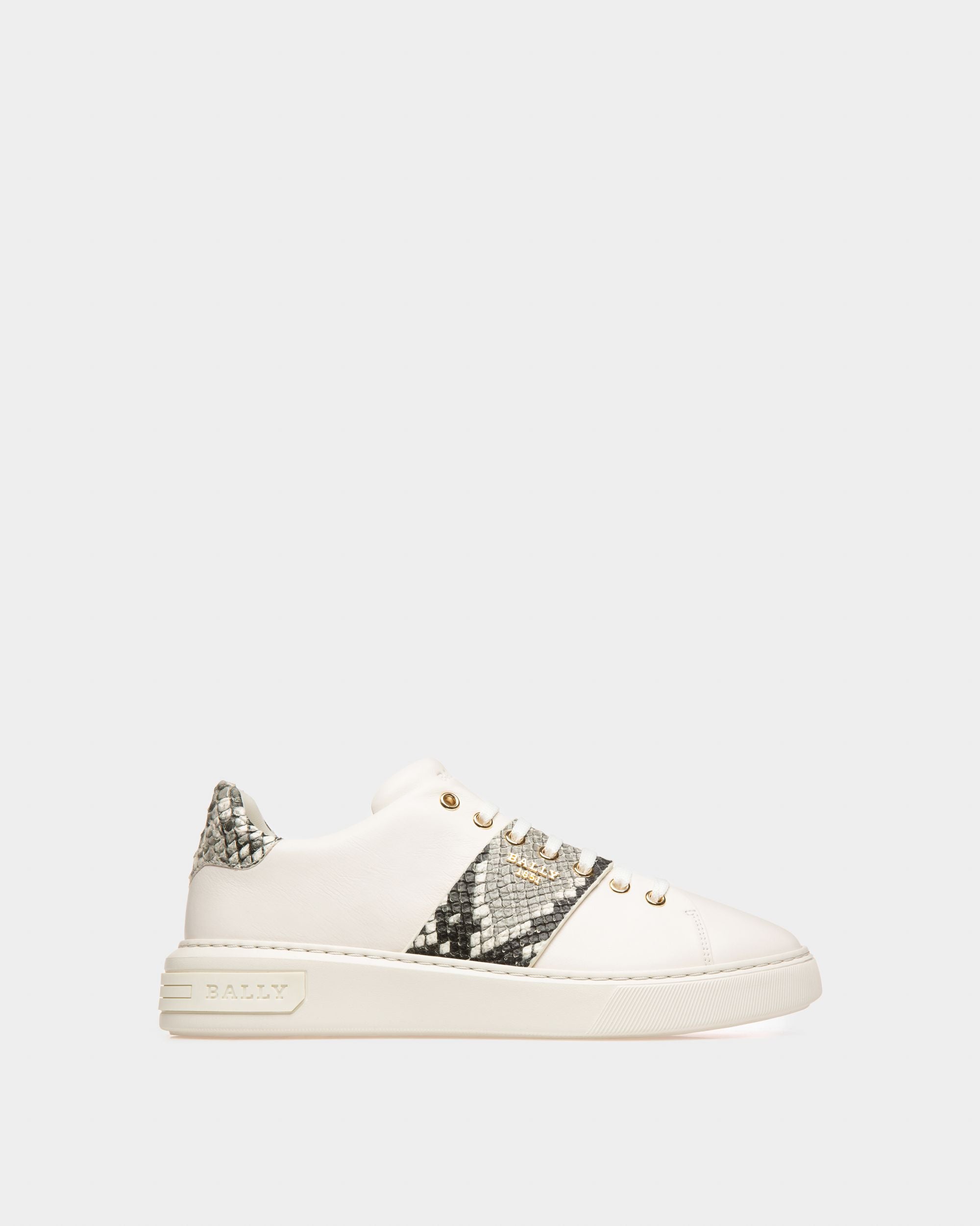 Mattye Leather Sneakers In White - Men's - Bally - 01
