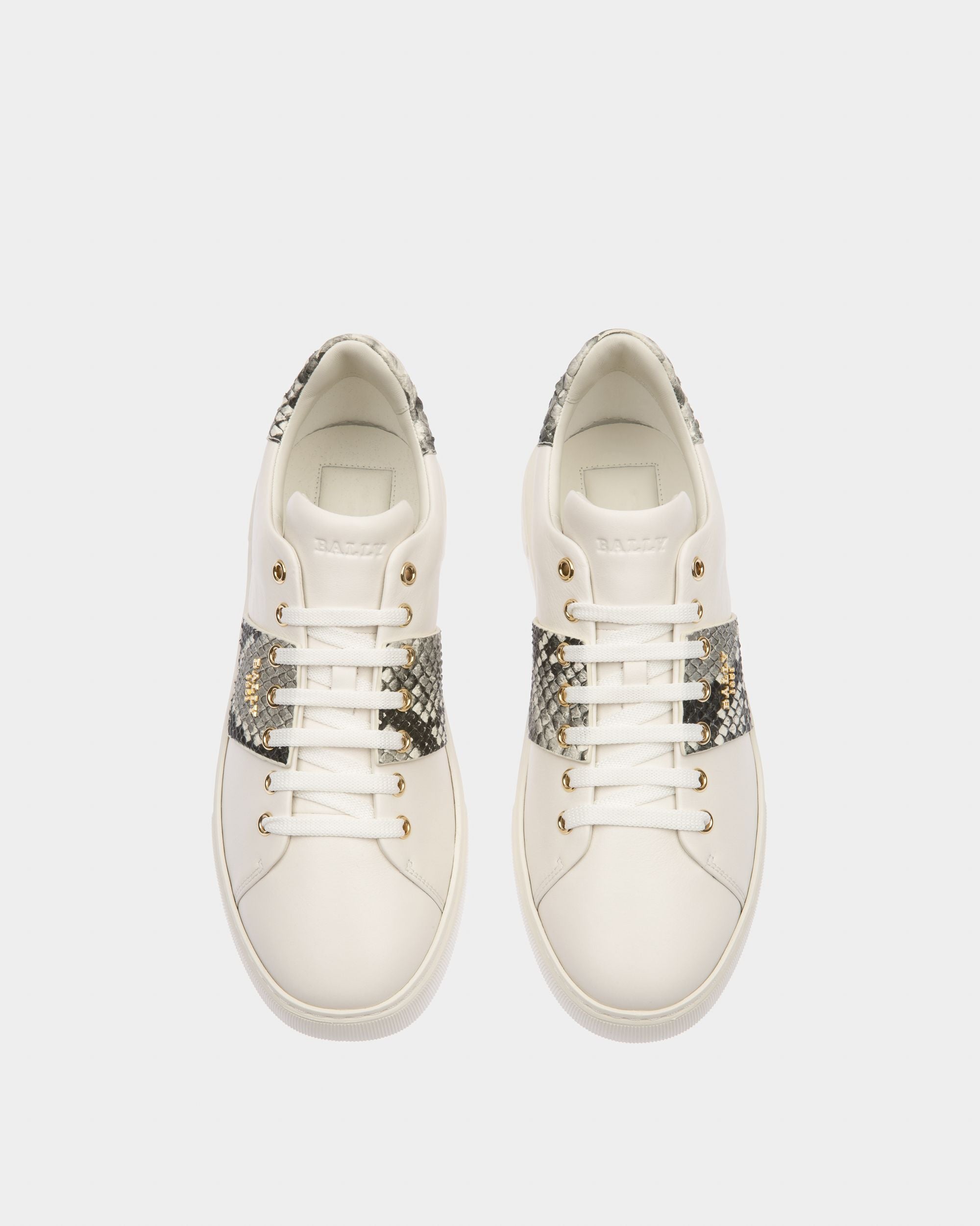 Mattye Leather Sneakers In White - Men's - Bally - 02