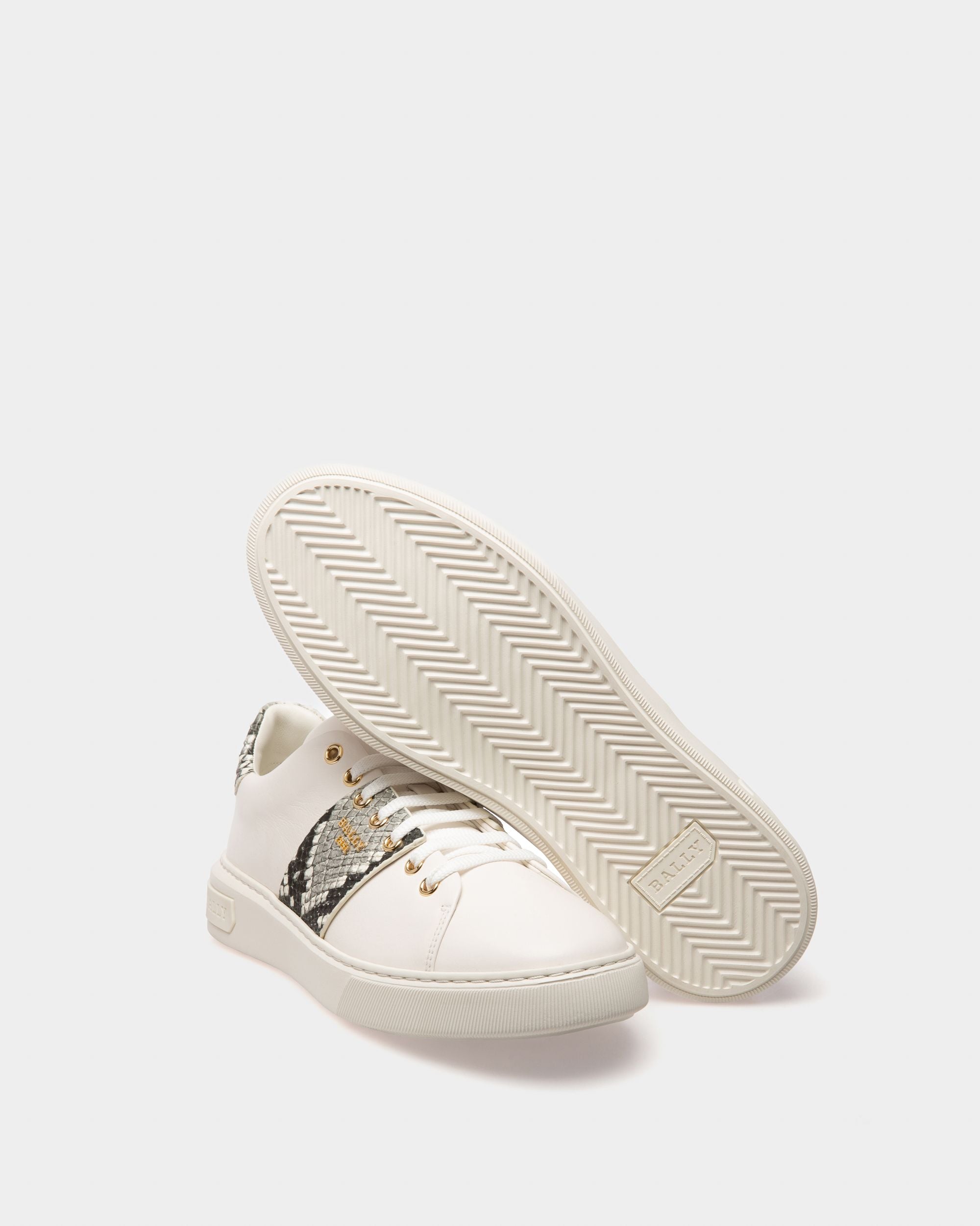 Mattye Leather Sneakers In White - Men's - Bally - 05