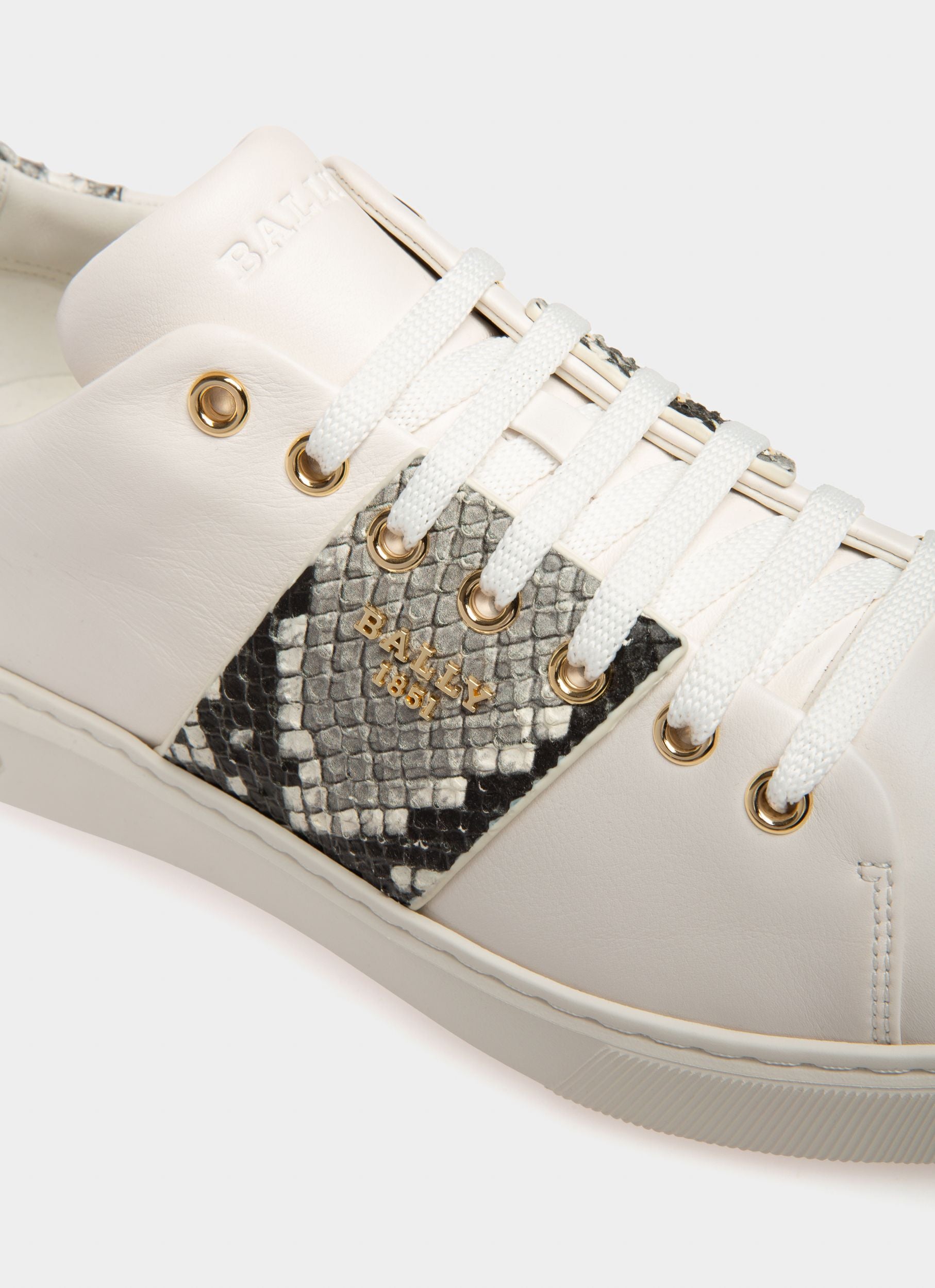 Mattye Leather Sneakers In White - Men's - Bally - 06