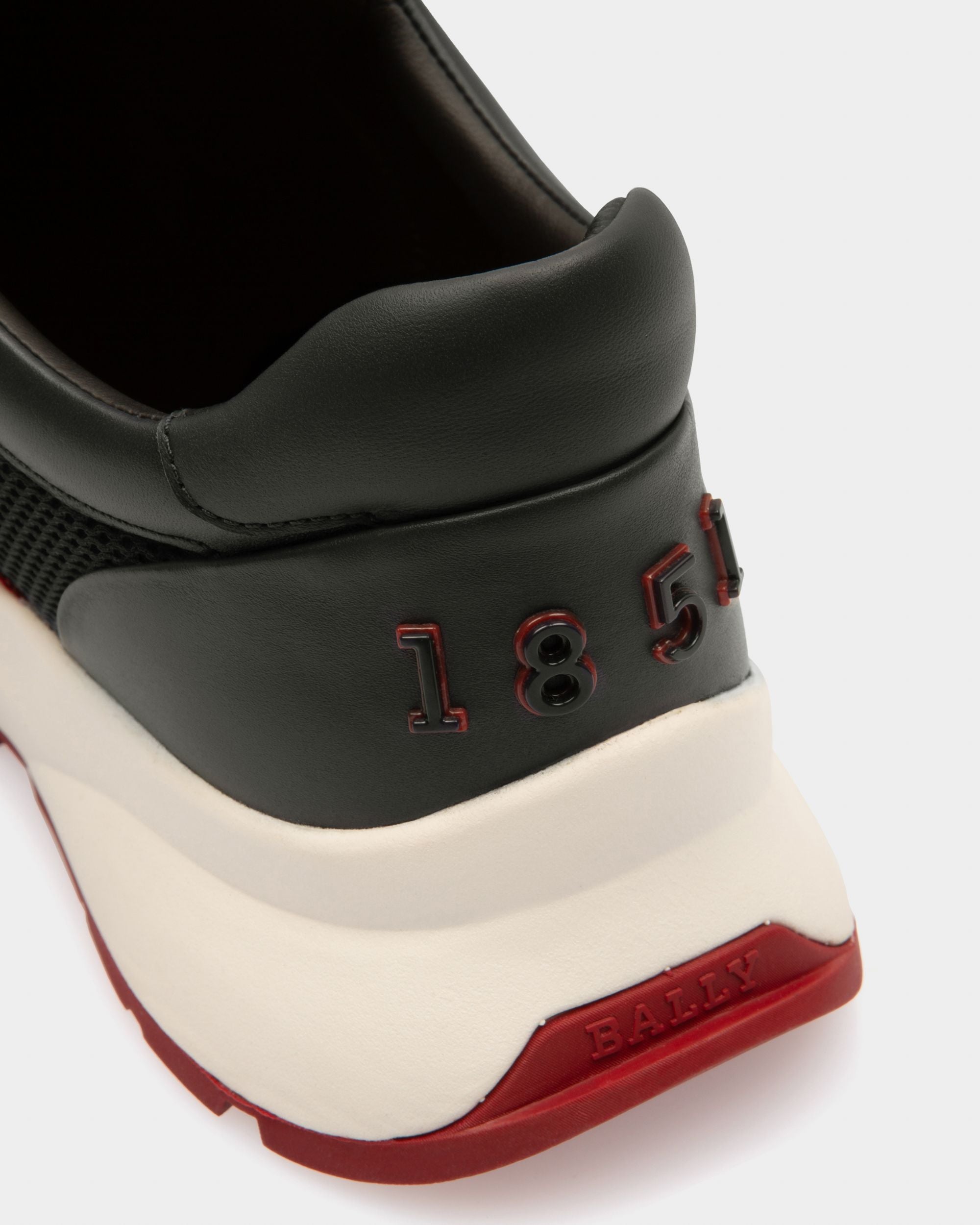 Daryn Mesh & Leather Sneakers In Black - Men's - Bally - 05