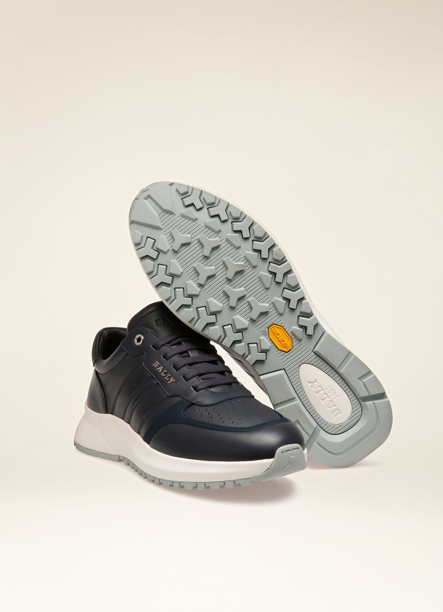 Dessye Fabric & Leather Sneakers In Navy - Men's - Bally - 05