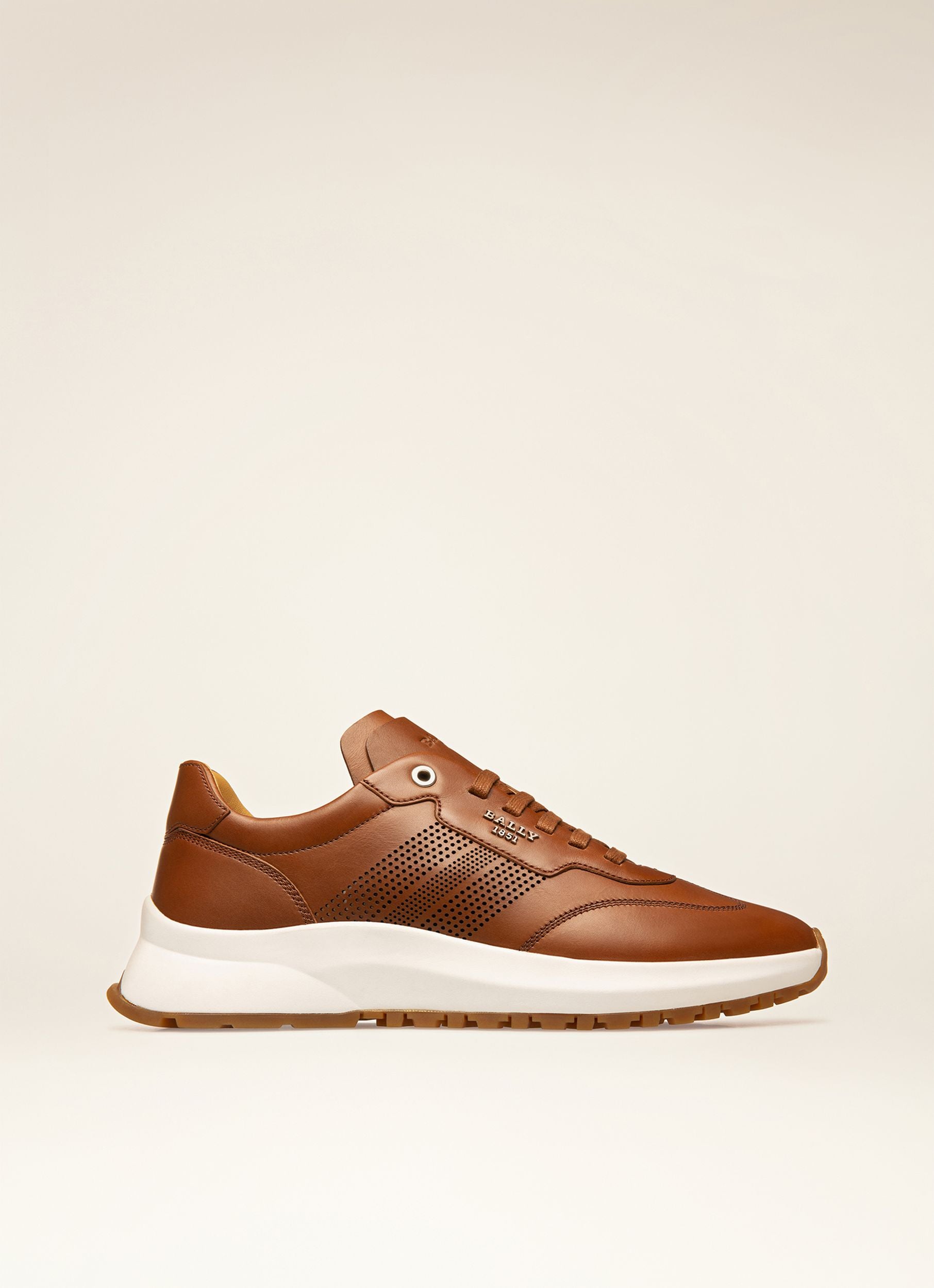 Zapatilla Davor De Piel Marrón - Hombre - Bally - 01