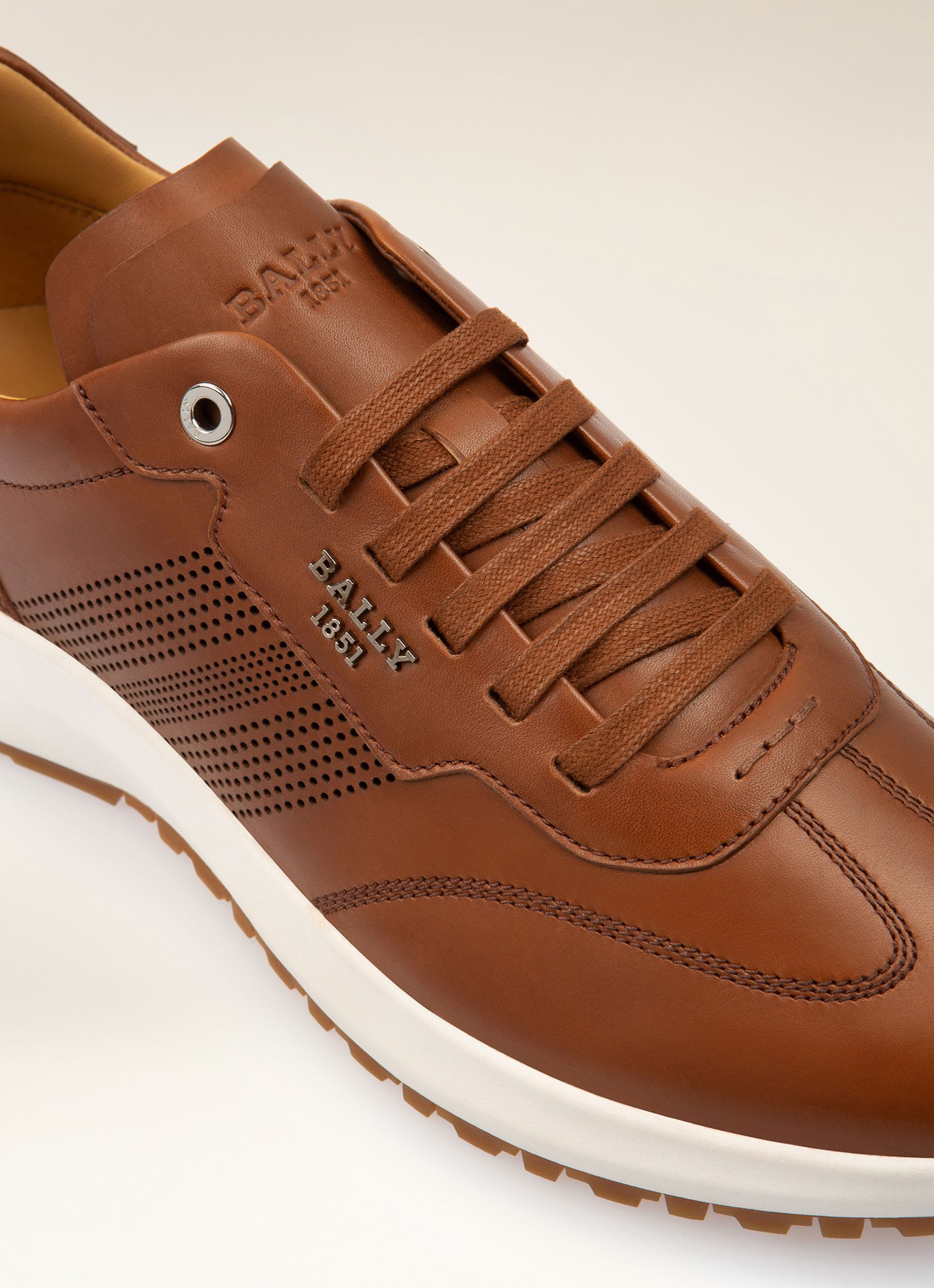 Zapatilla Davor De Piel Marrón - Hombre - Bally - 02