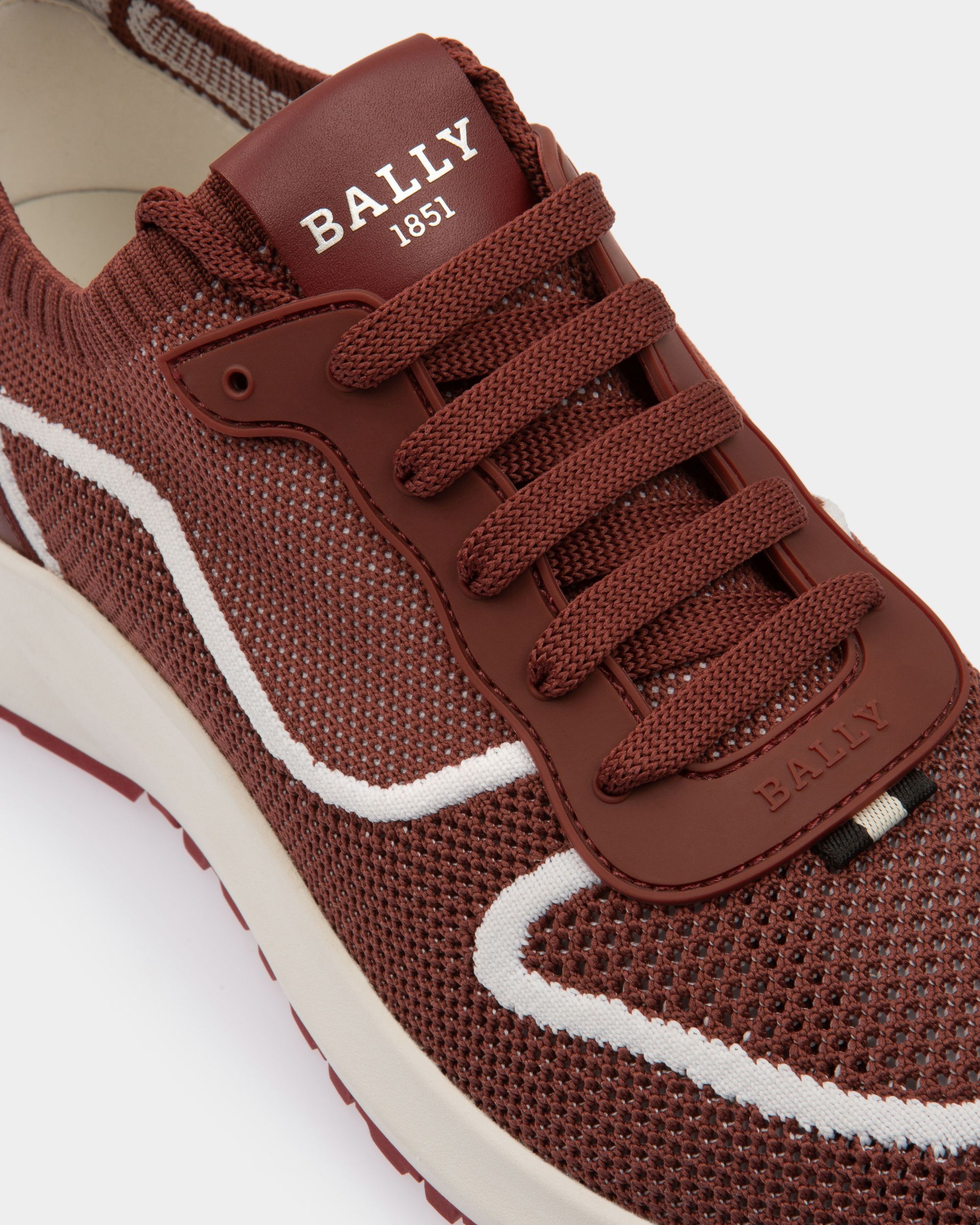 Davyn Mesh Sneakers In Heritage Red & White - Men's - Bally - 03