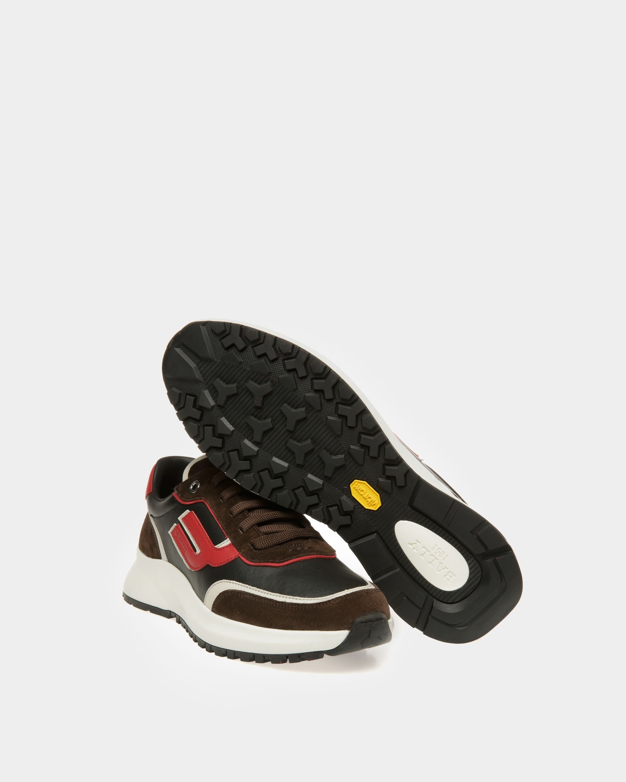 Demmy Zapatillas De Piel En Ébano - Hombre - Bally - 03